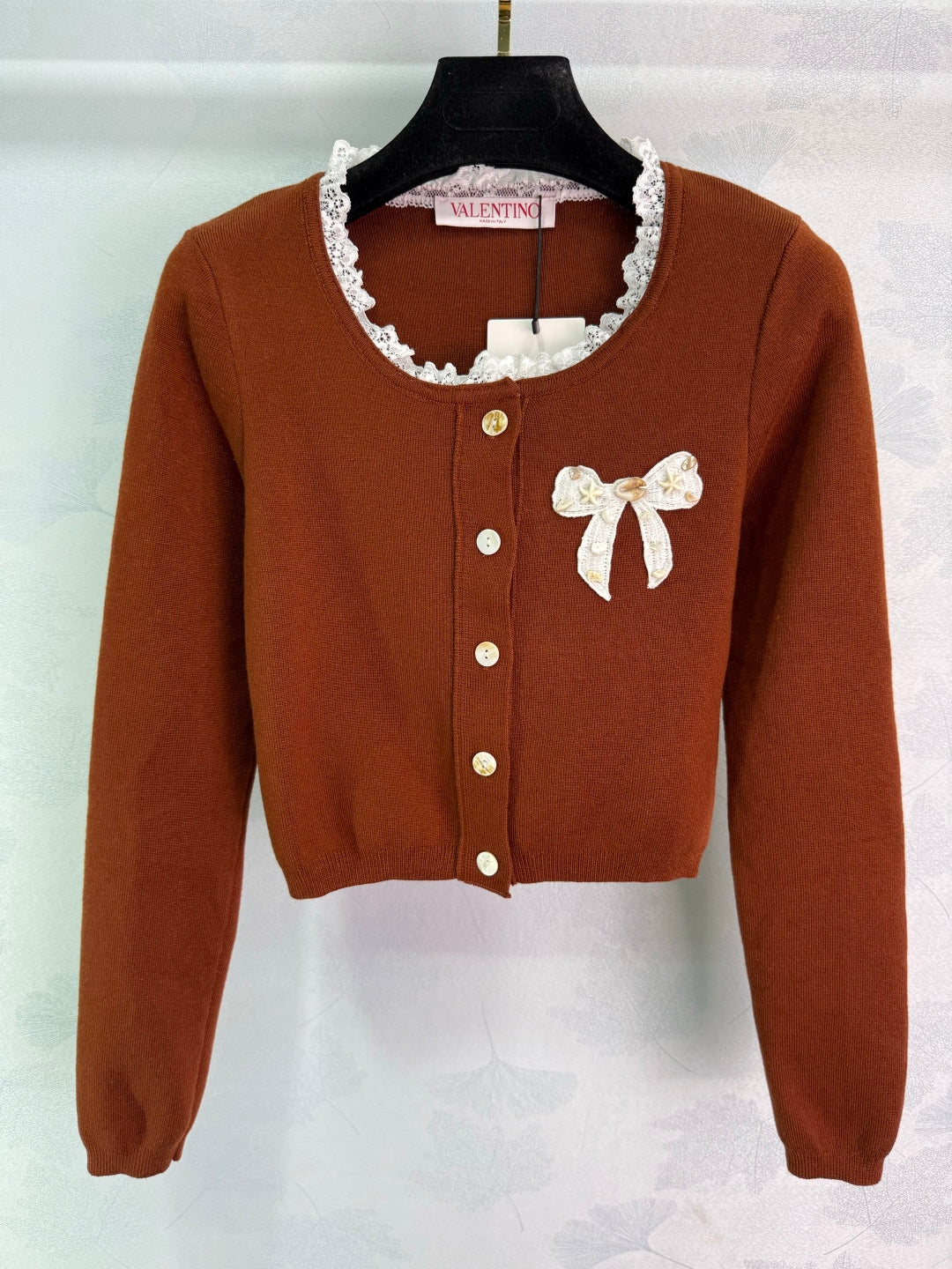 25 Early Autumn New Bow Knitted Cardigan