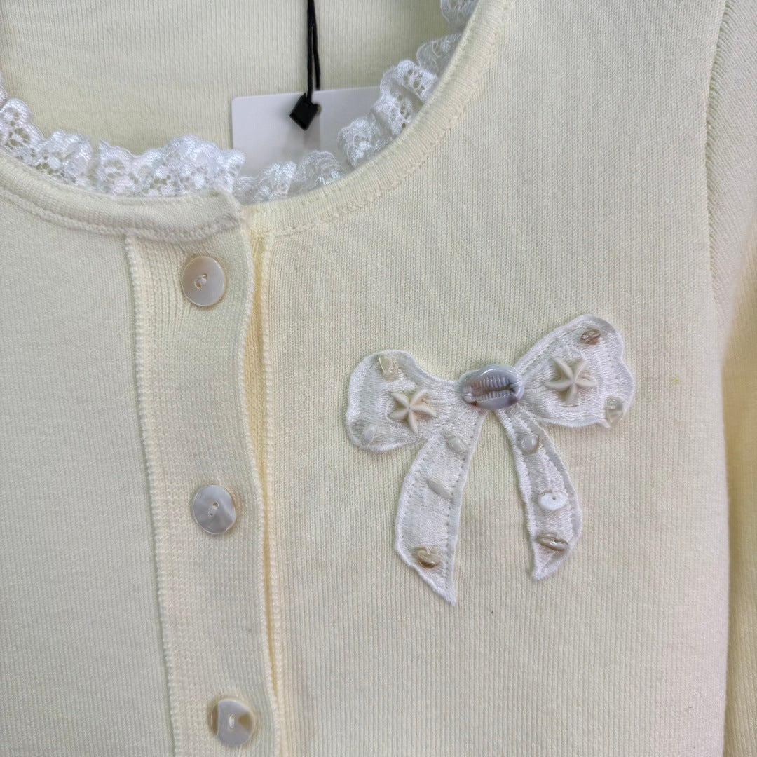 25 Early Autumn New Bow Knitted Cardigan
