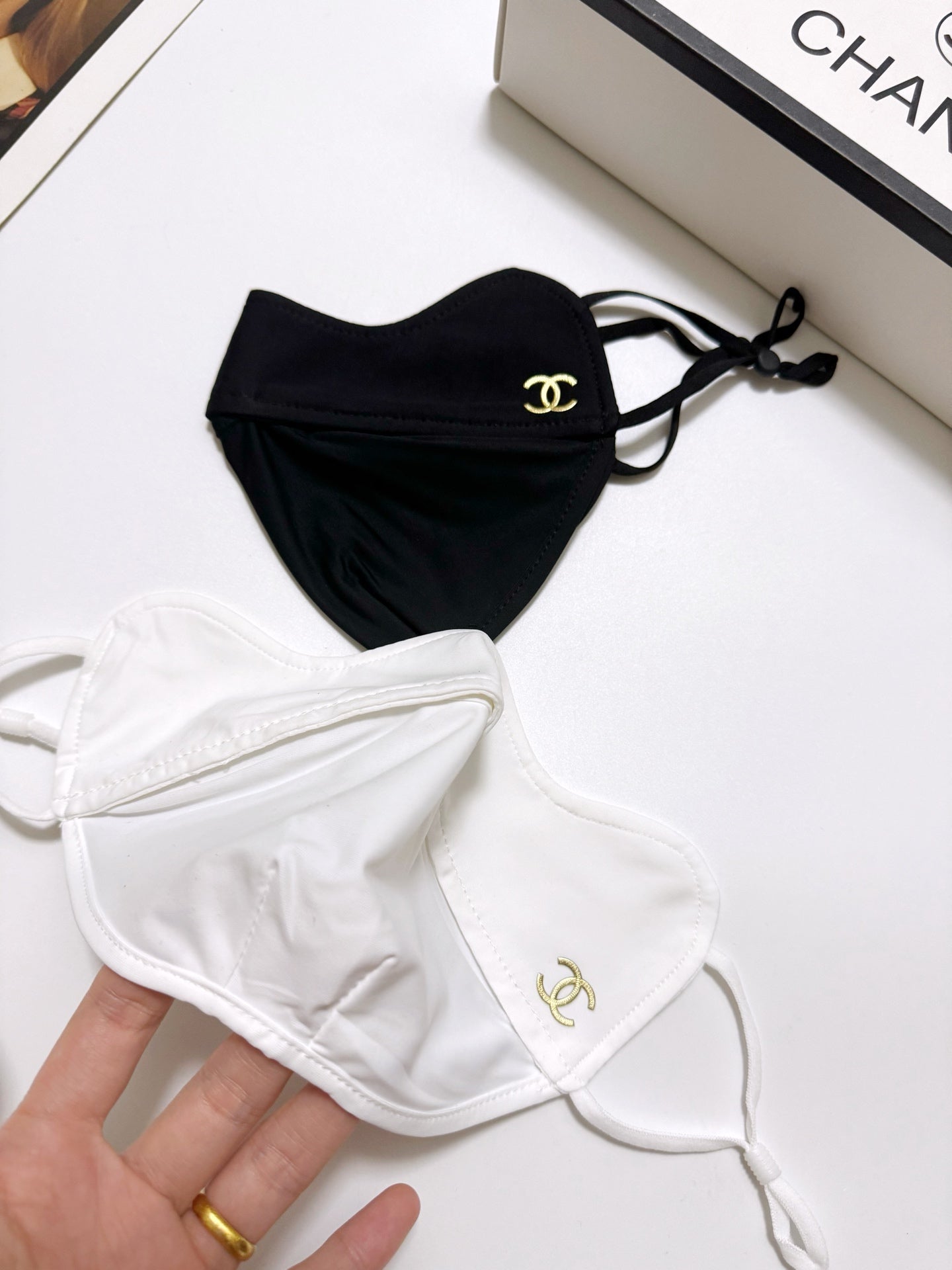 Classic letter logo ice silk sunscreen mask