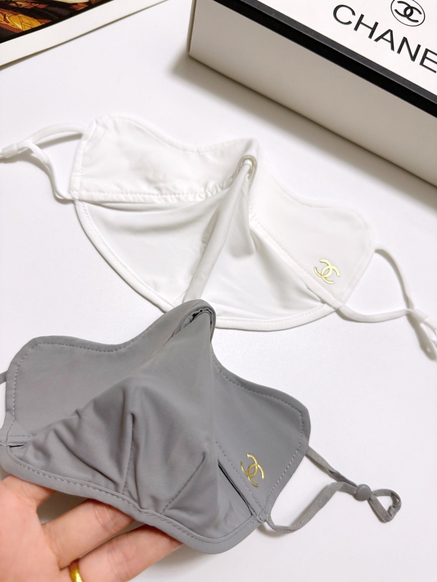 Classic letter logo ice silk sunscreen mask