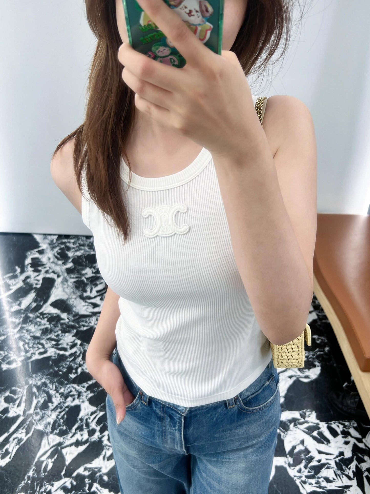 Classic tricolor logo vest