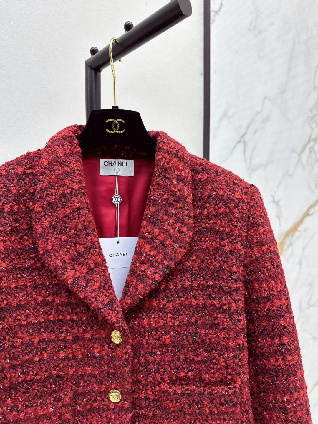 C 25 Christmas Red Knitted Jacket