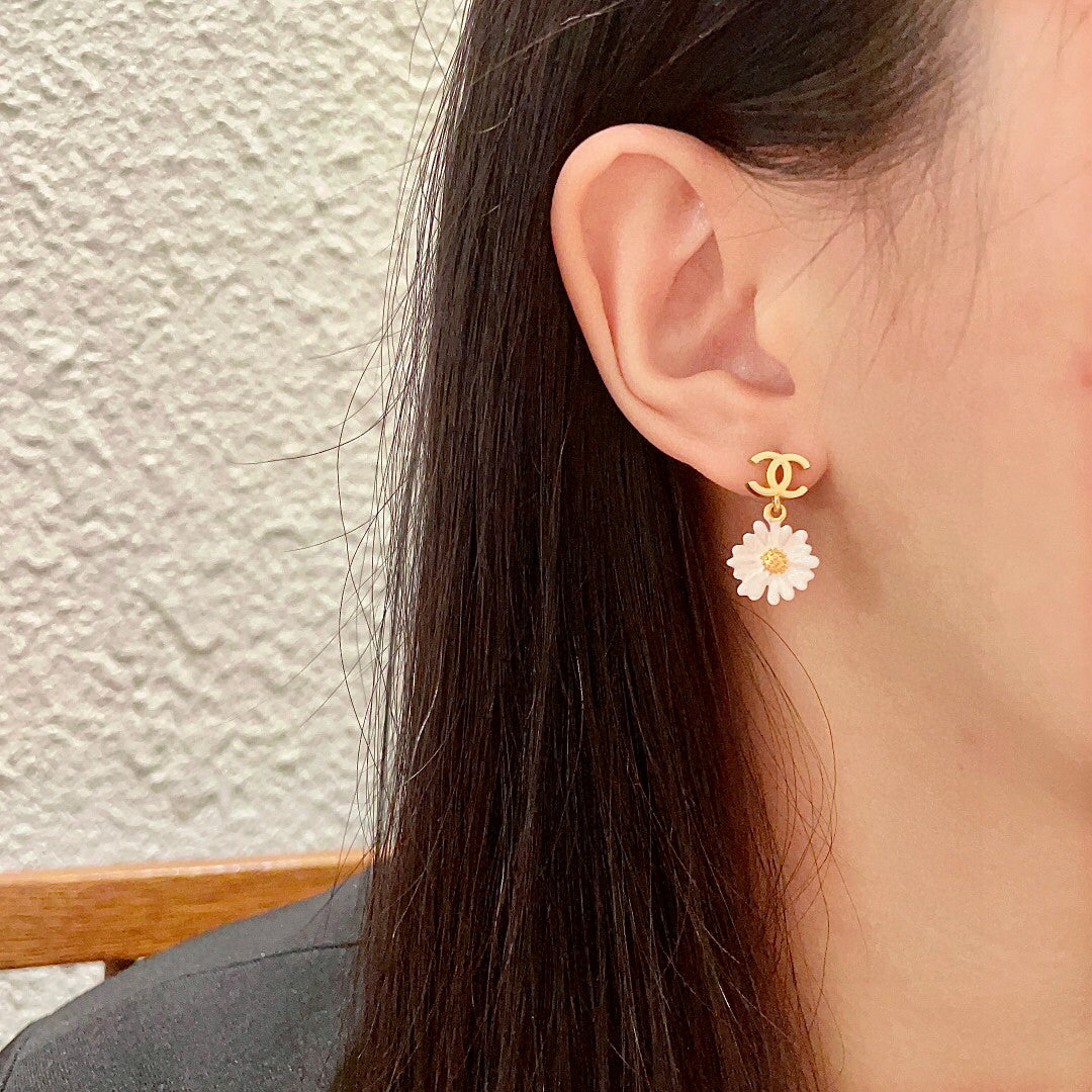 C 25 Camellia Earrings