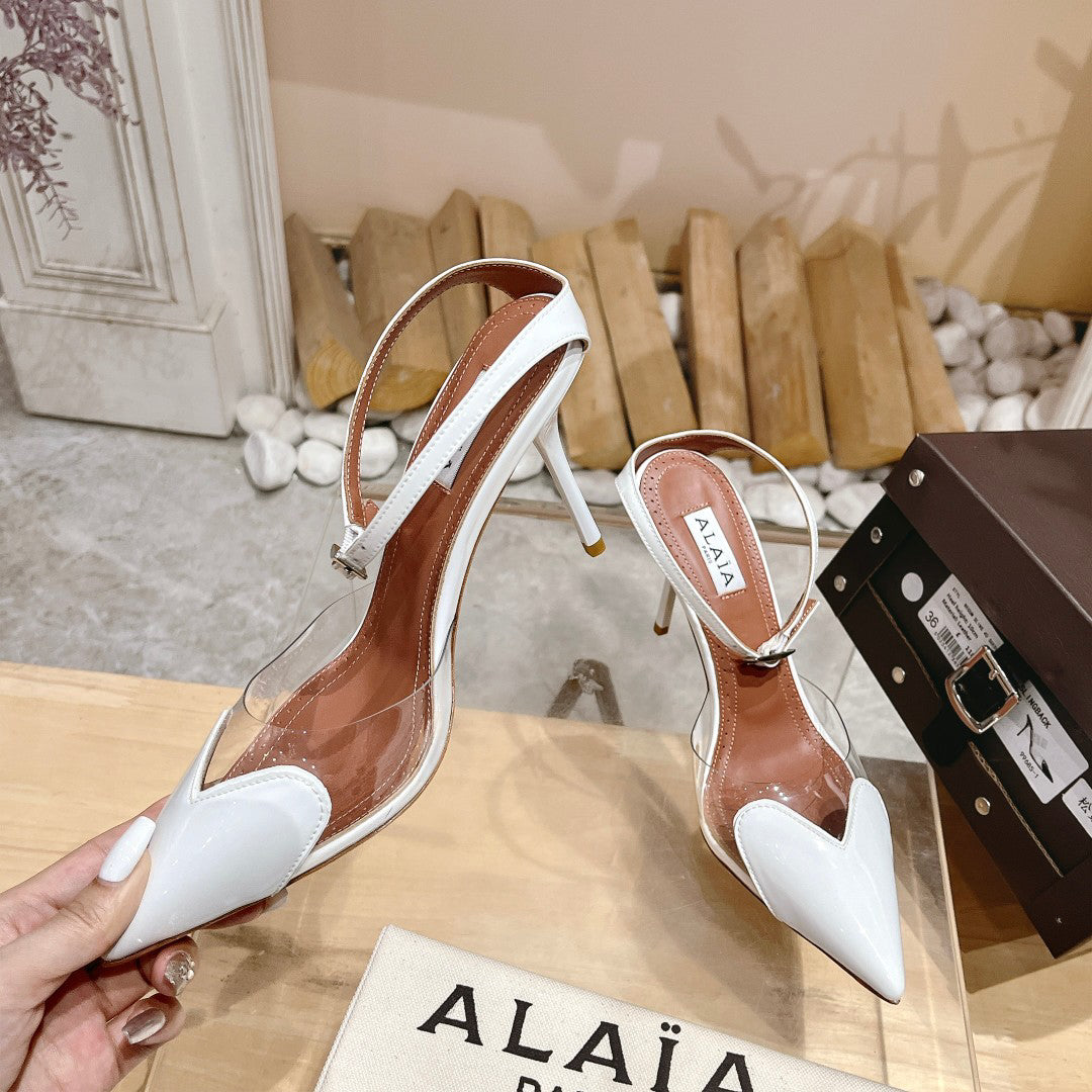 25 Bright patent leather high heels