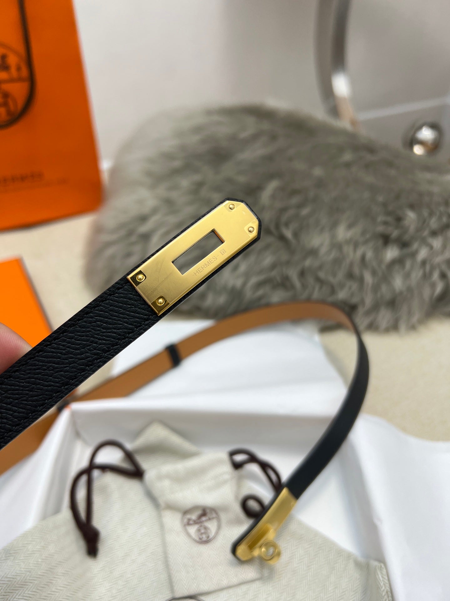 1.8MM Kelly Rose Gold Buckle Belt