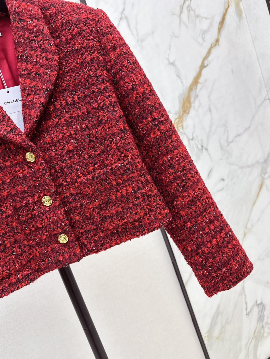 C 25 Christmas Red Knitted Jacket