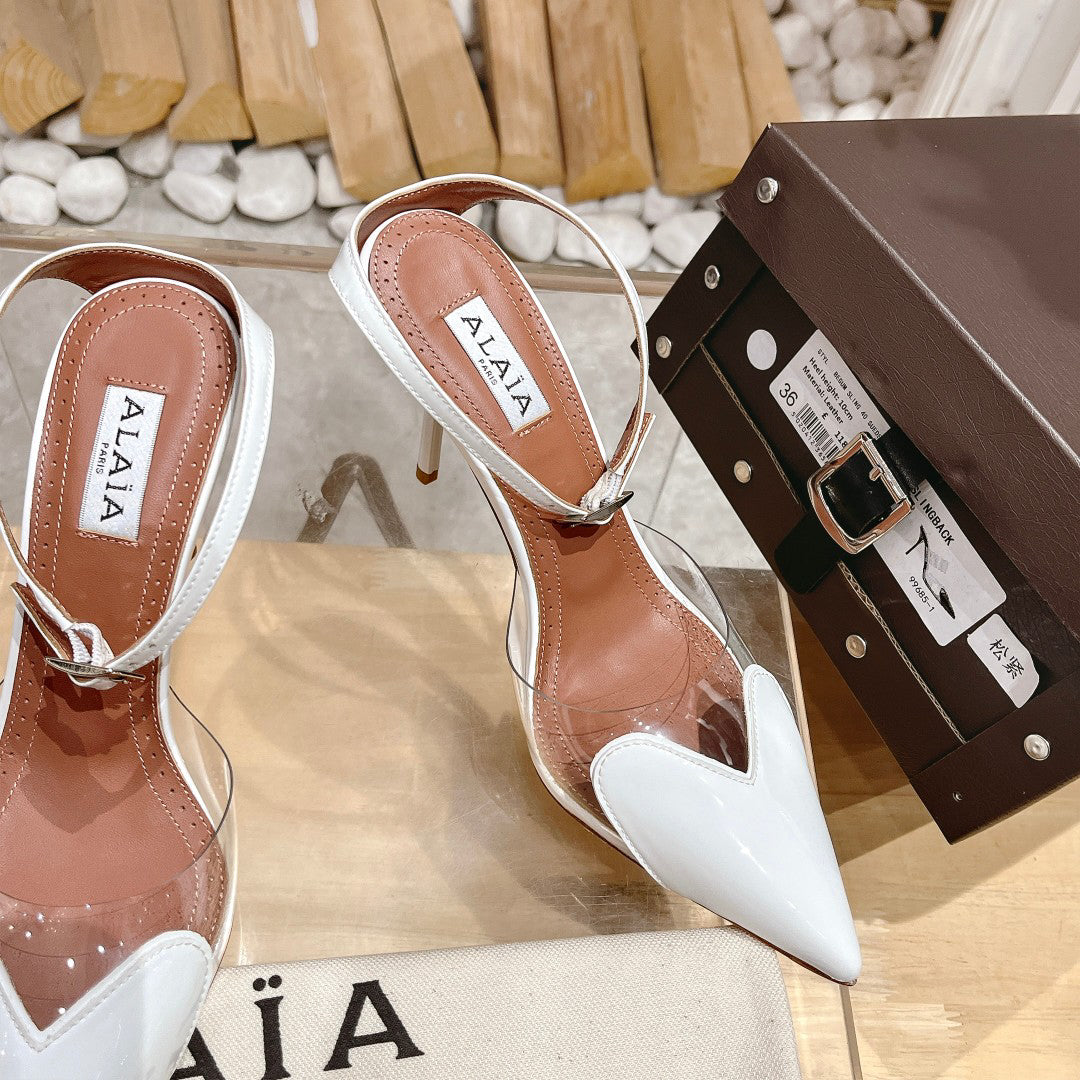 25 Bright patent leather high heels