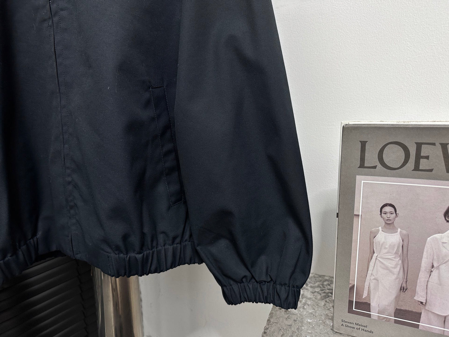 25 woven leather collar jacket