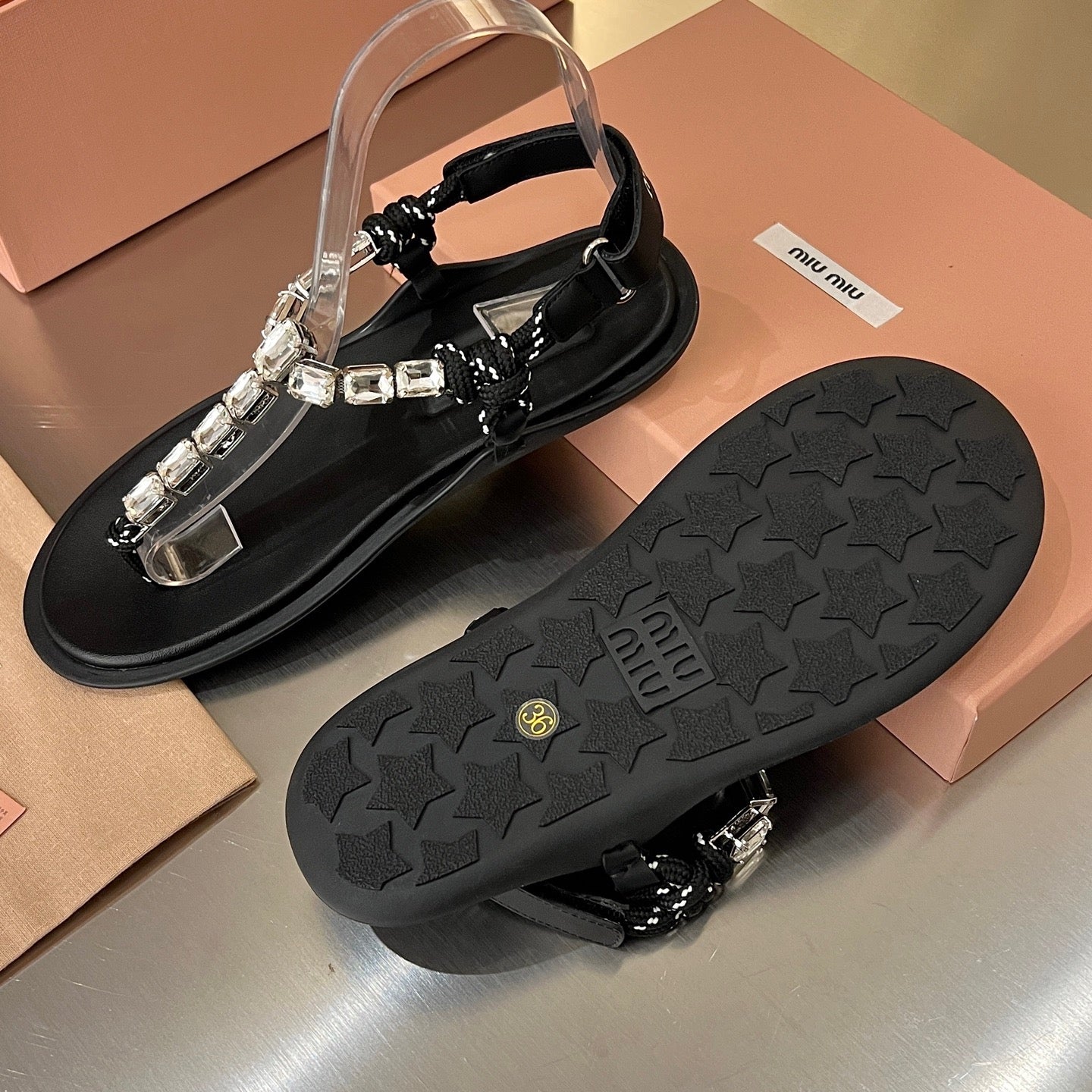 Mi 25 Diamond chain sandals