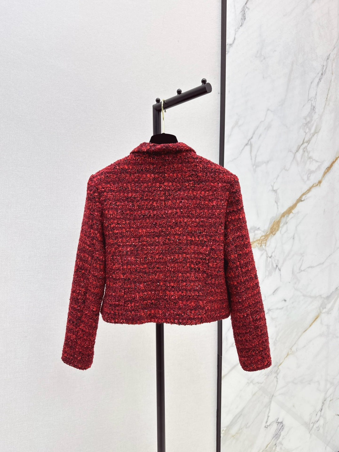 C 25 Christmas Red Knitted Jacket