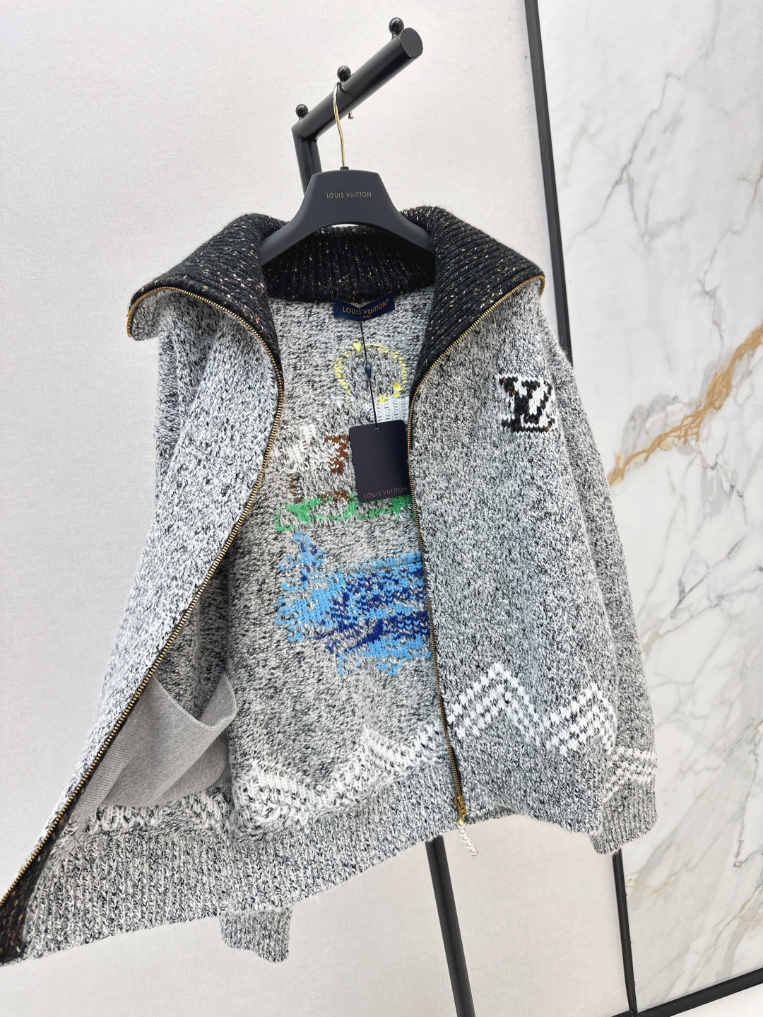 L 25 Jacquard heavy-duty zipper jacket
