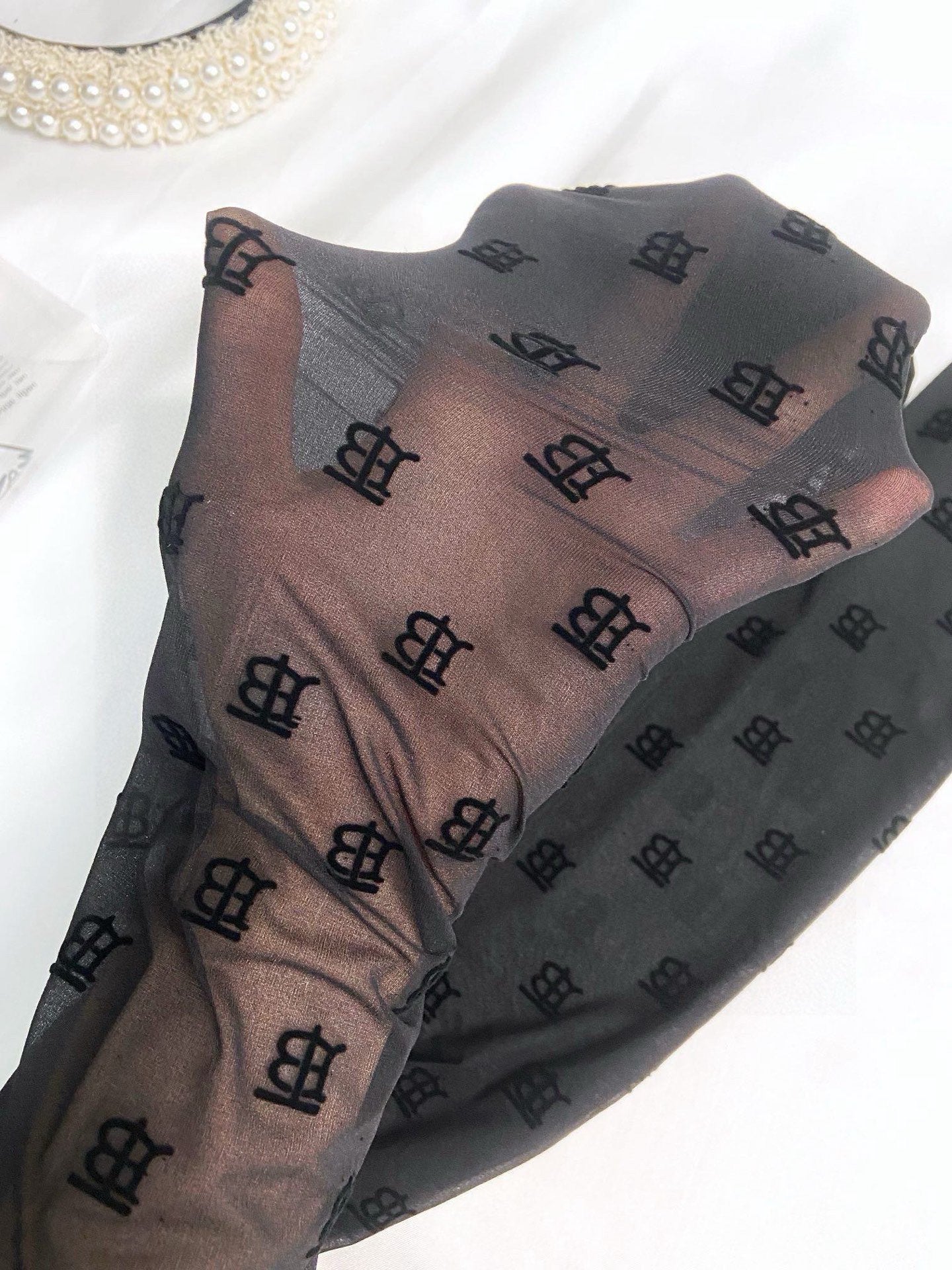 Bru Classic flocked letter stockings