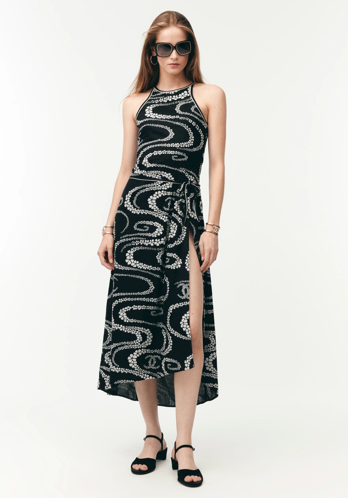 C 25 Printed halter dress