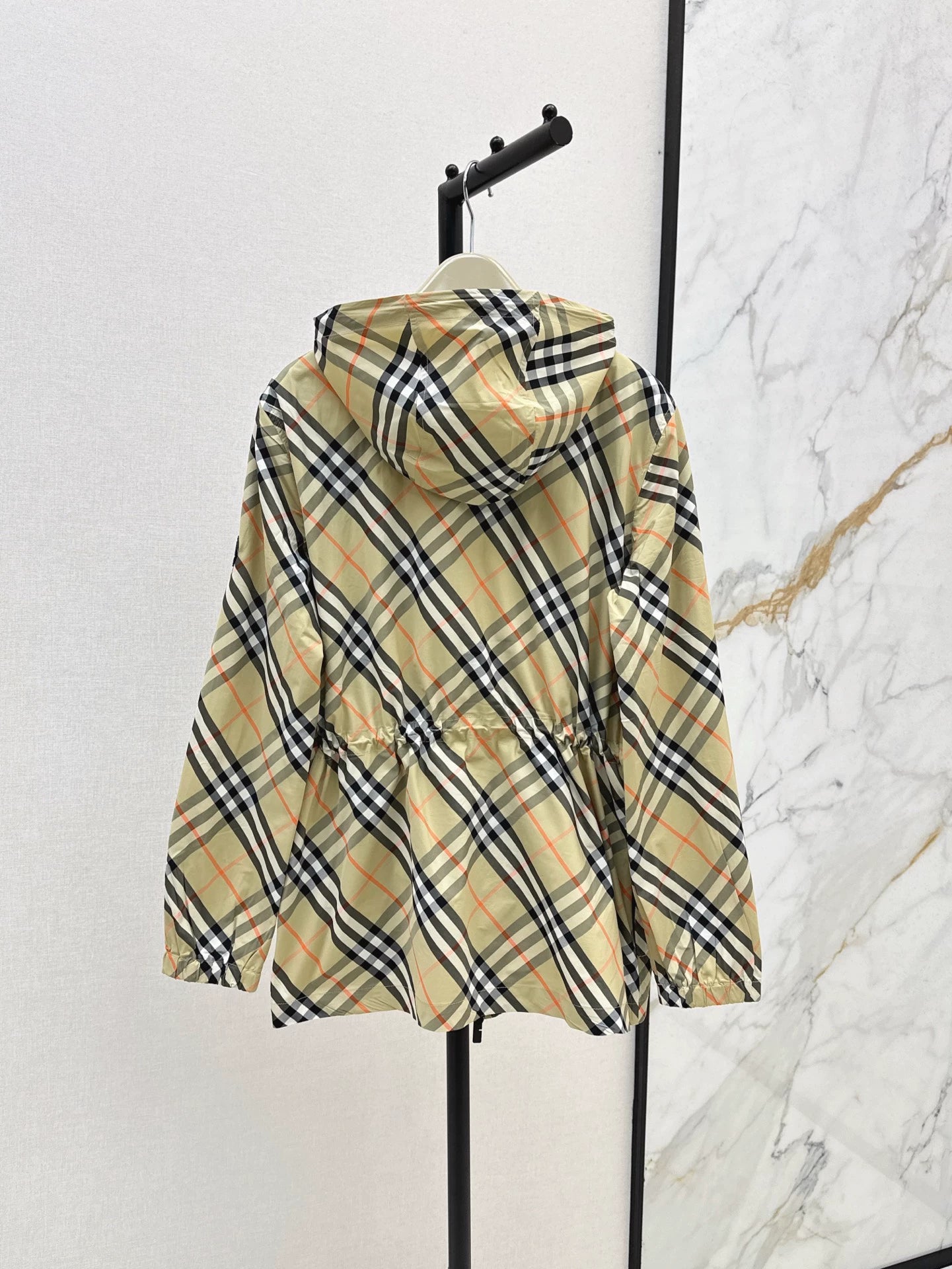 BU 25 Early Autumn New Fashion Plaid Trench Coat