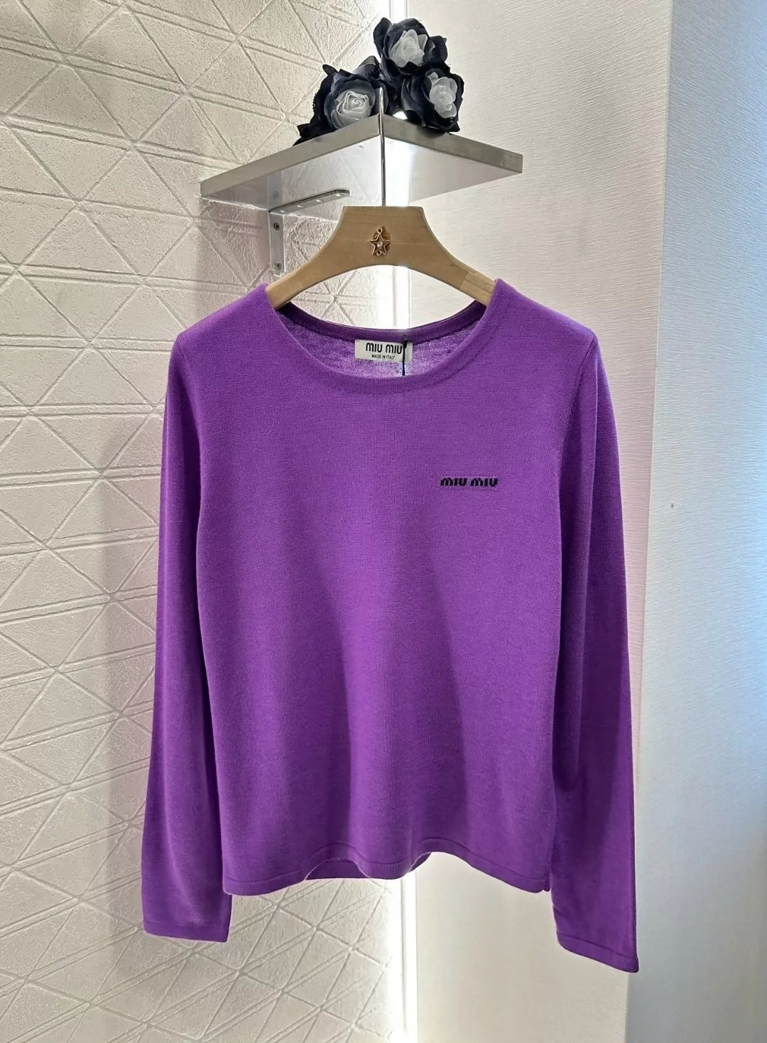 M 25 Early fall new letters plain knit tops