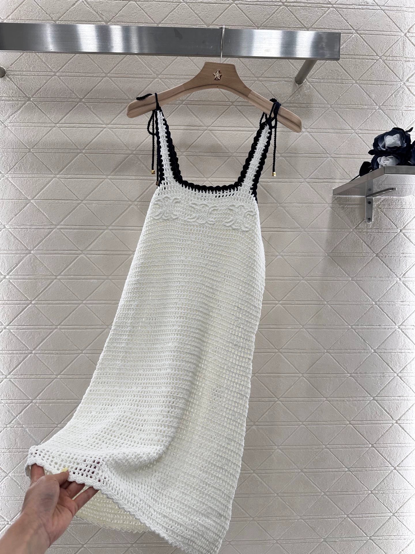 CE 25 Hand-crocheted knitted vest dress