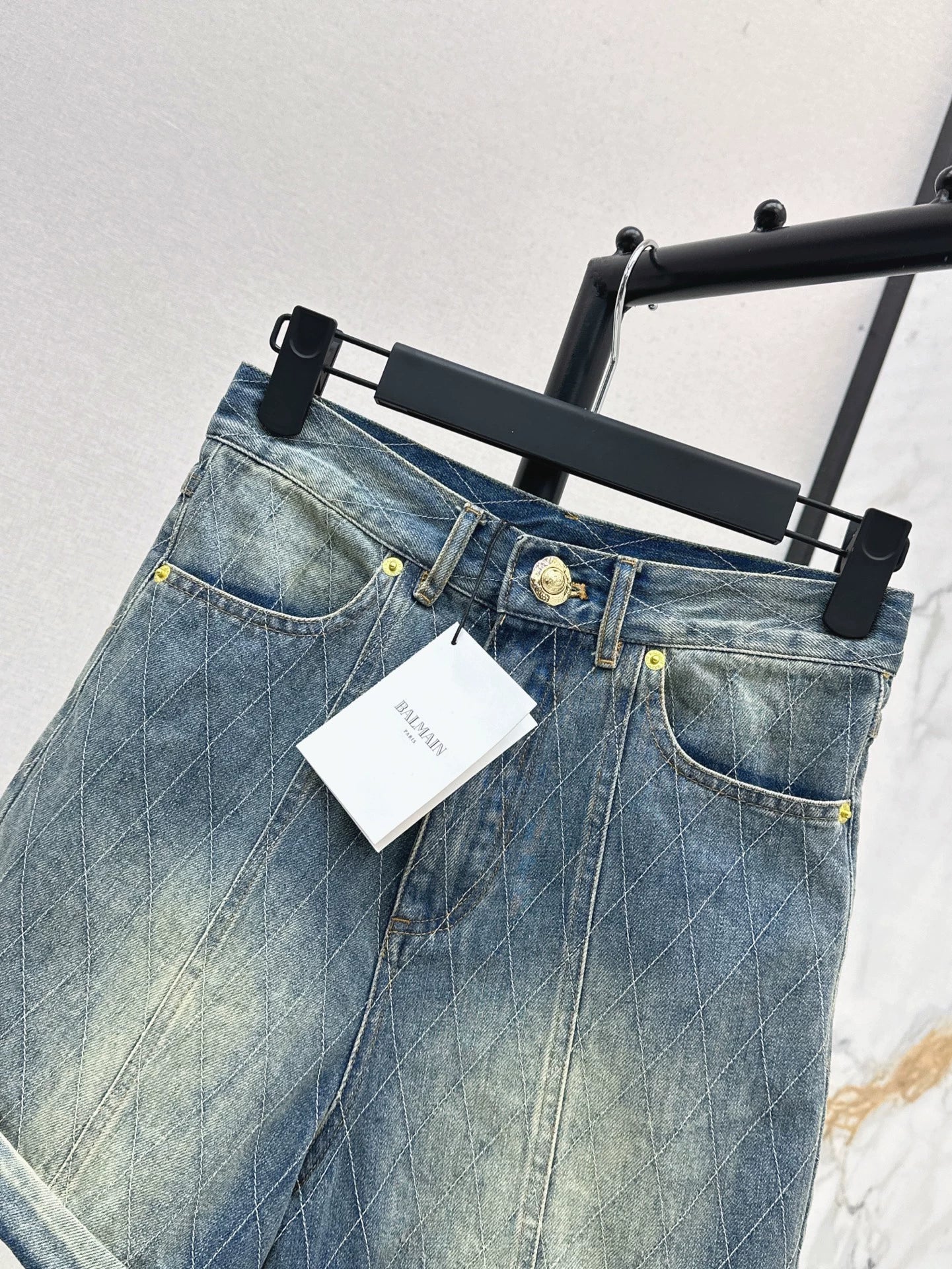 BA 25 Spring/Summer New Denim Rolled-Up Shorts