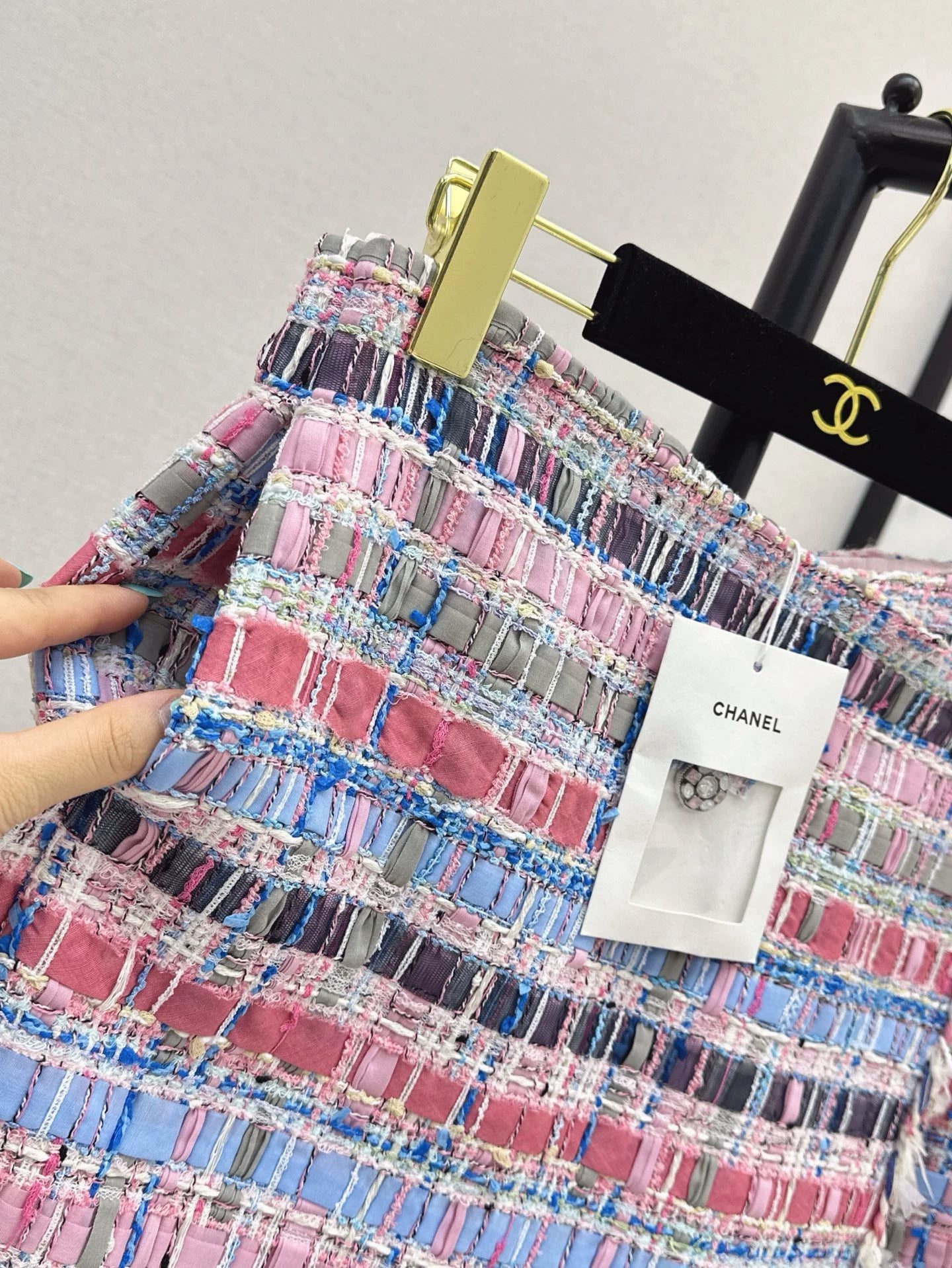C 25 spring and summer new colorful woven irregular pants skirt