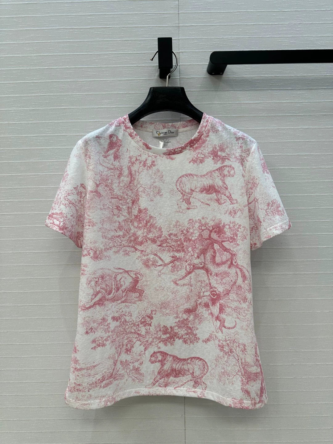 D 25 New Animal Jungle Print T-Shirt(PINK GREEN GRAY)