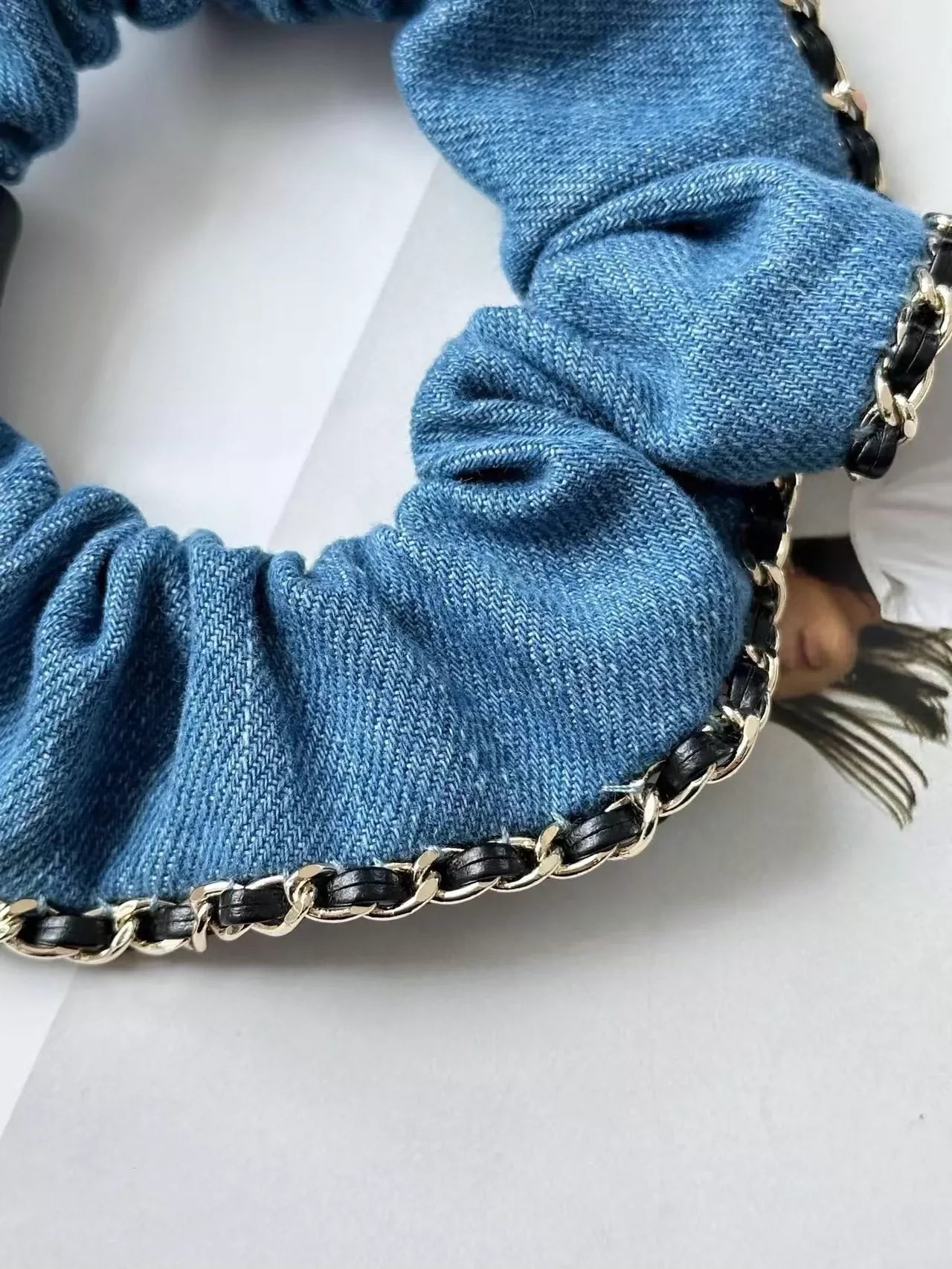 25 Summer New Metal Edge Denim Hairband