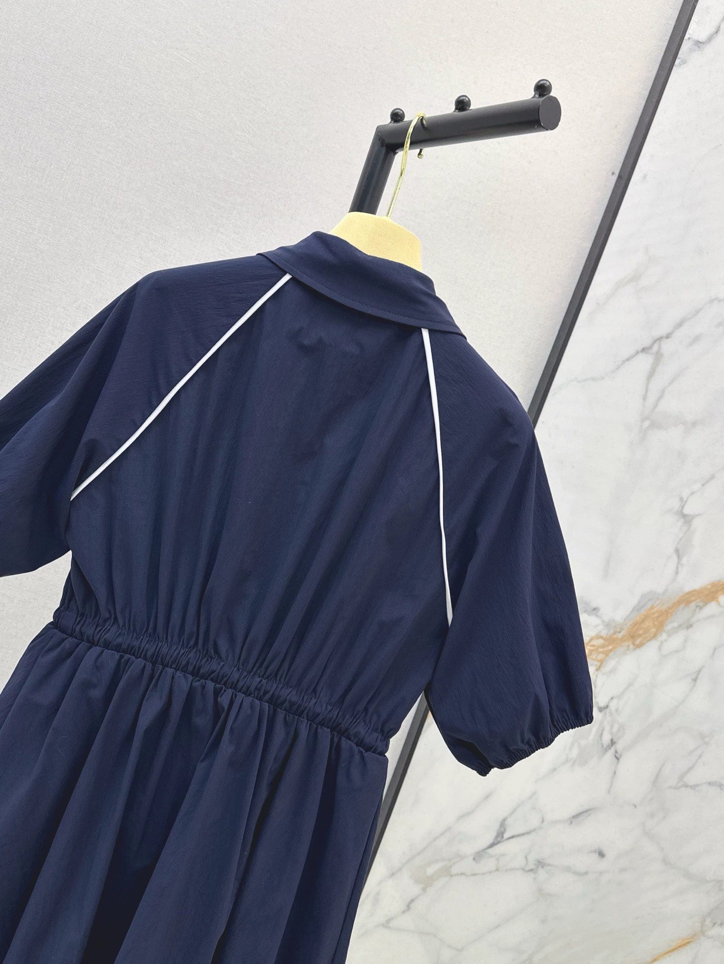 M 25 Spring/Summer Latest Lapel Half Zipper Dresses