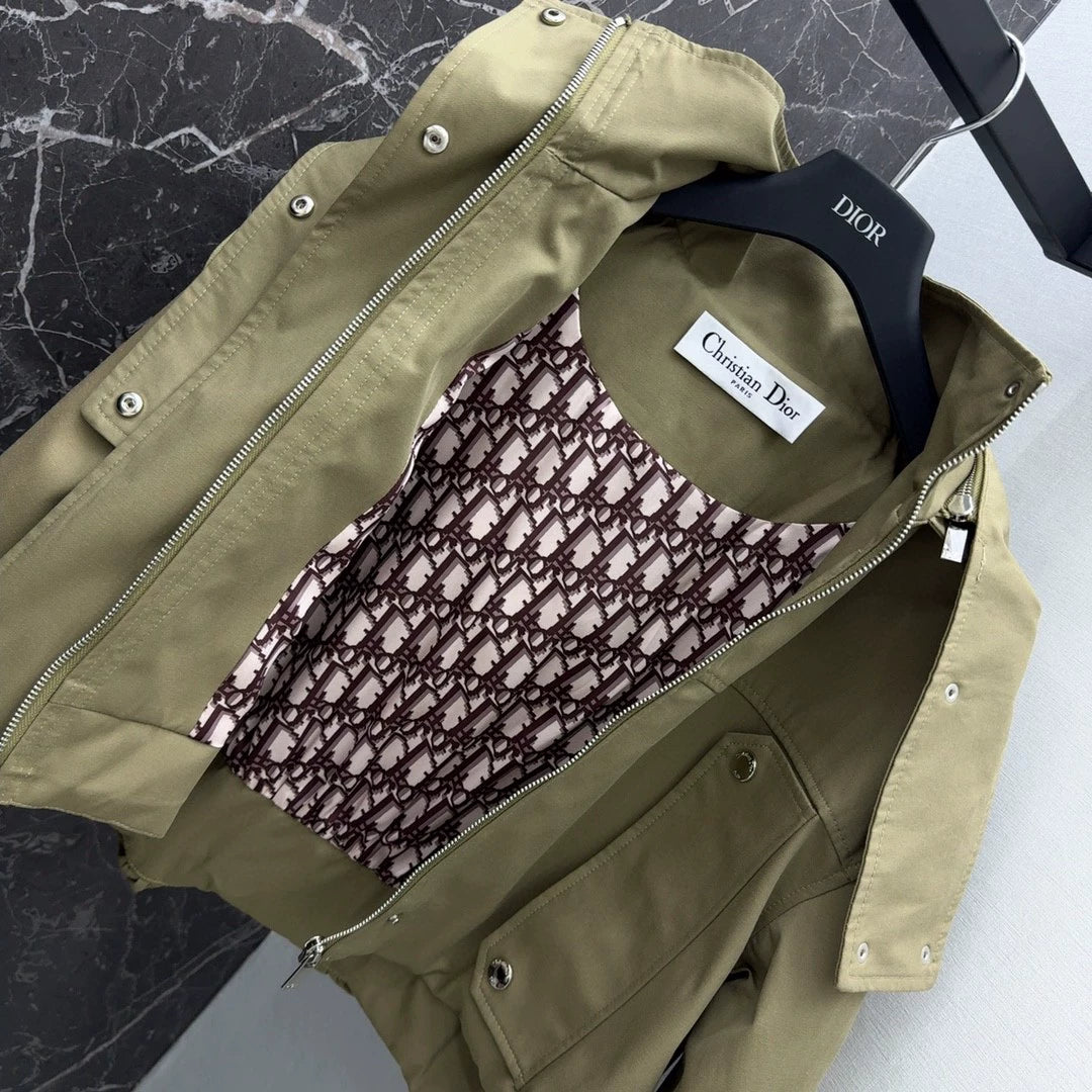D 25 Neue klassische kurze Windjacke mit Kapuze