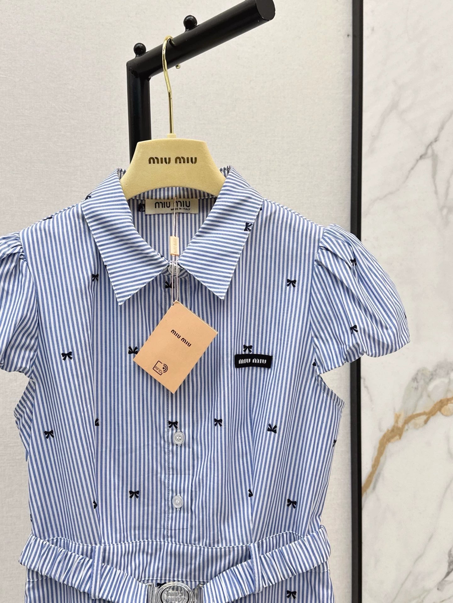M 25 Spring/Summer Latest Bow Tic Tac Toe Patterned Shirt Dresses