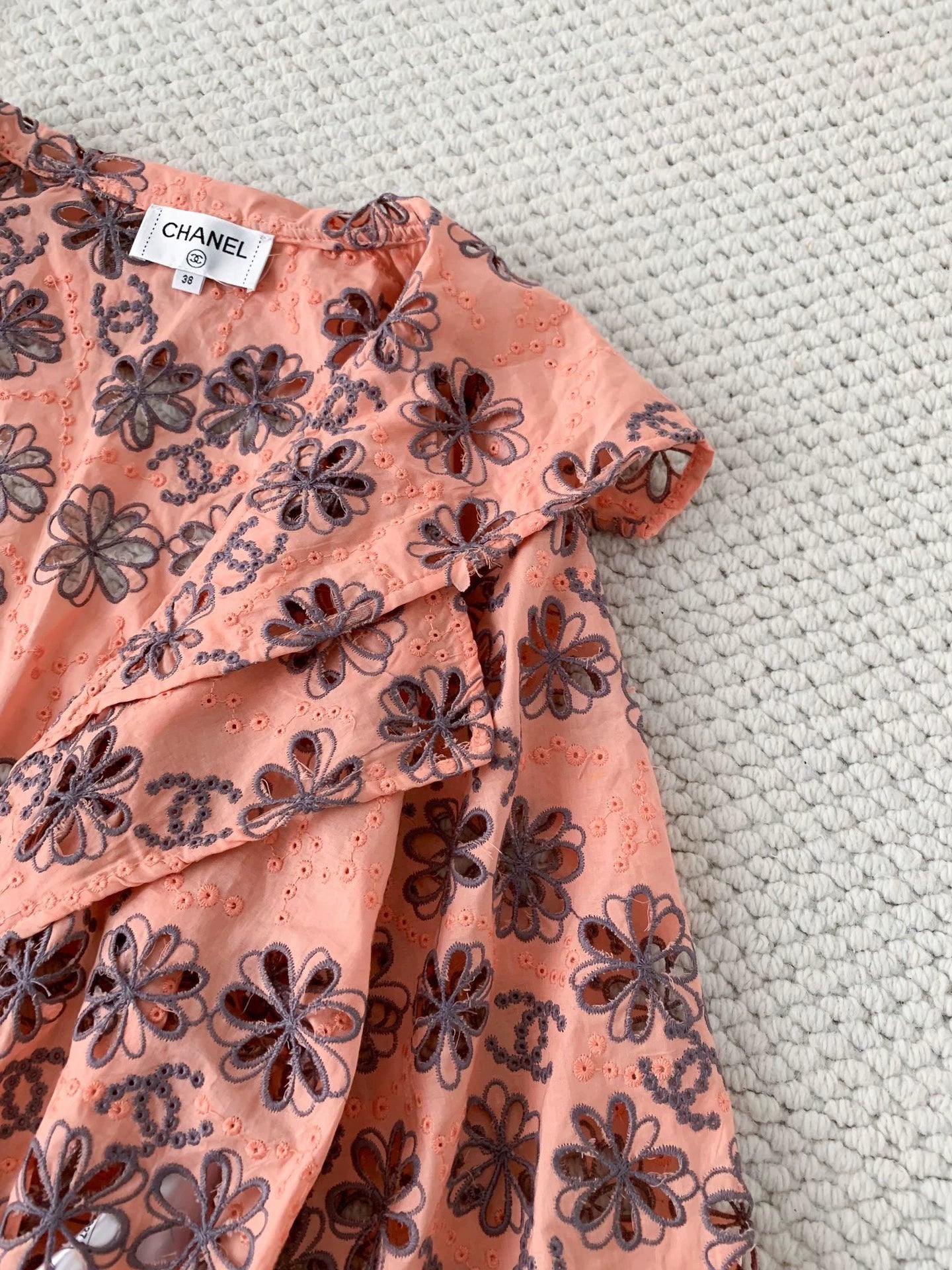 C 25 Cutout Embroidery Daisy Dress