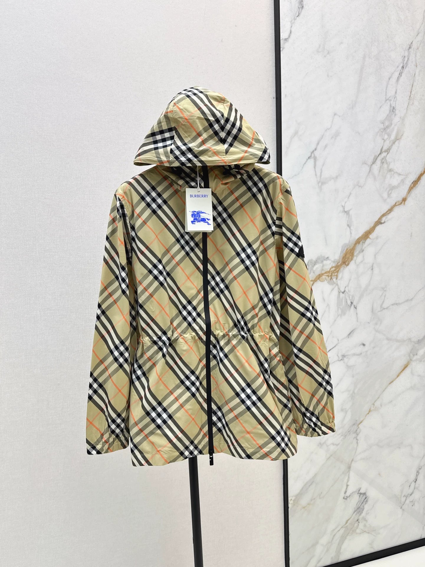 BU 25 Early Autumn New Fashion Plaid Trench Coat