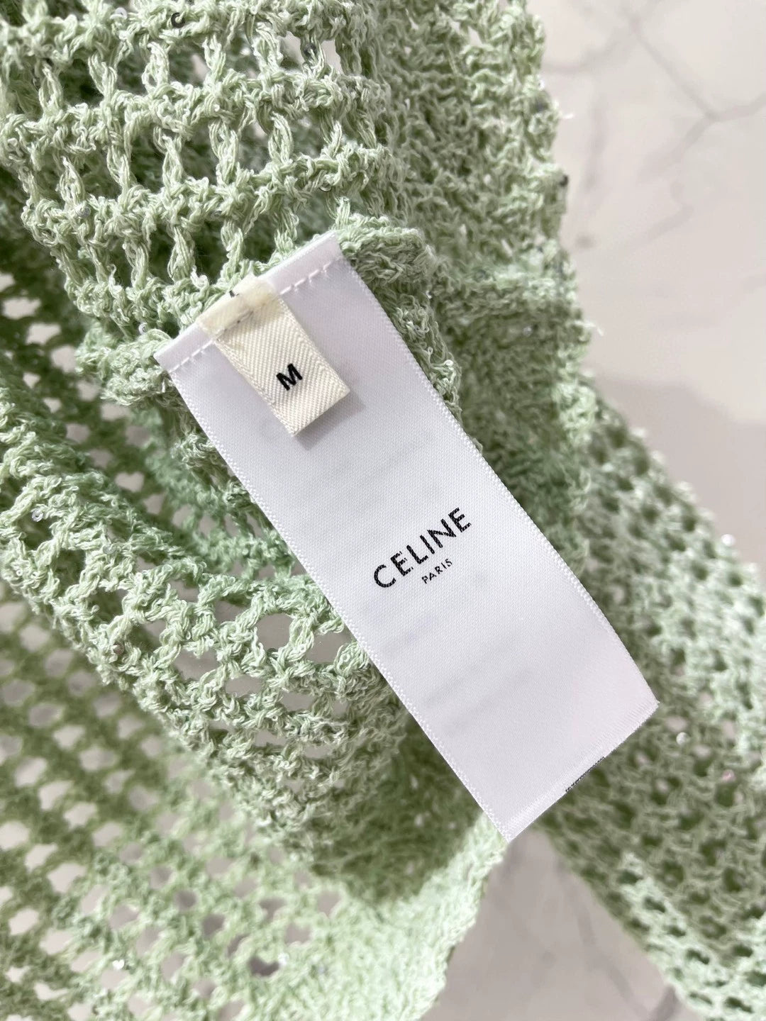 CE 25 new retro heavy-duty pearl diamond decoration lace crochet knitted cardigan