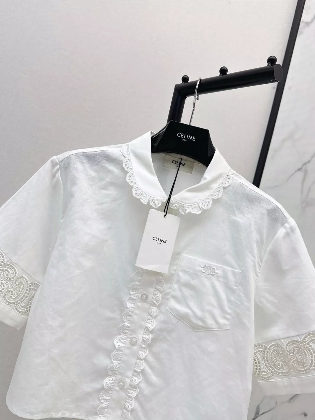 Ce 25 Spring/Summer New Heavy Embroidery Short Shirt