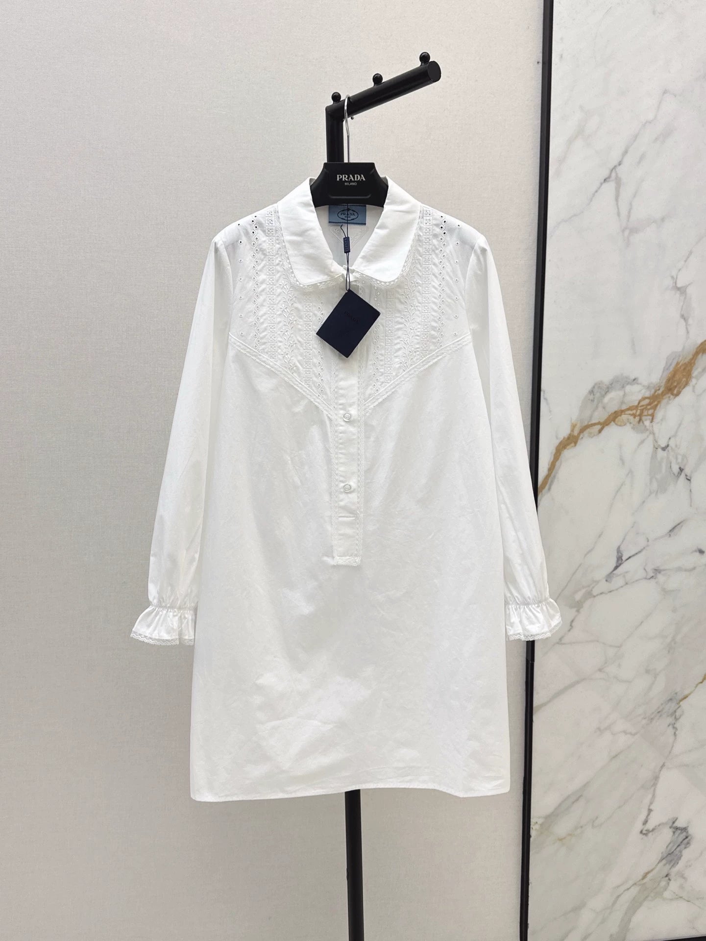 P 25 Spring Summer New Lace Lace Long Sleeve Shirt Style Dresses