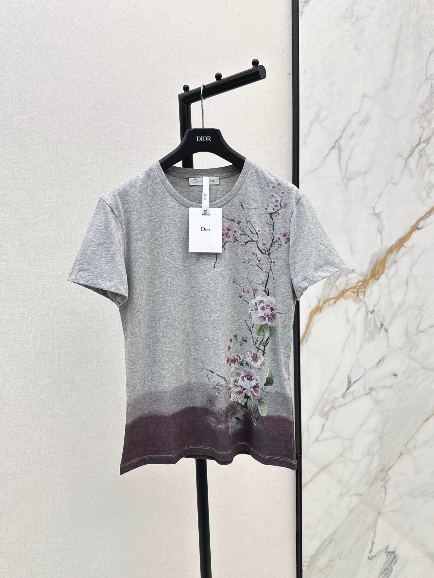 D 25 spring and summer latest pattern gradient short sleeve T-shirt