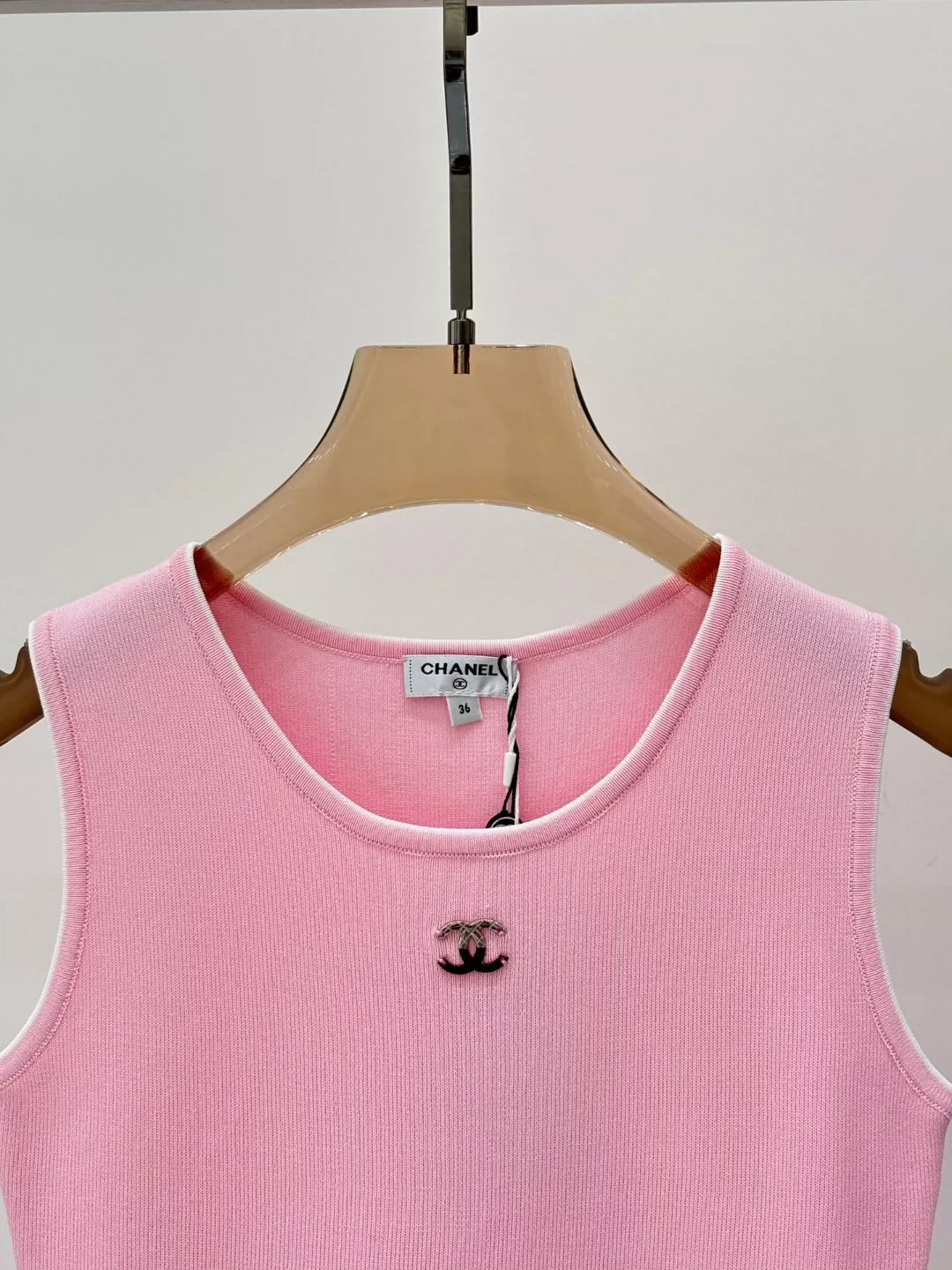 C 25 Summer new round neck letter logo jacquard simple casual knitted dress