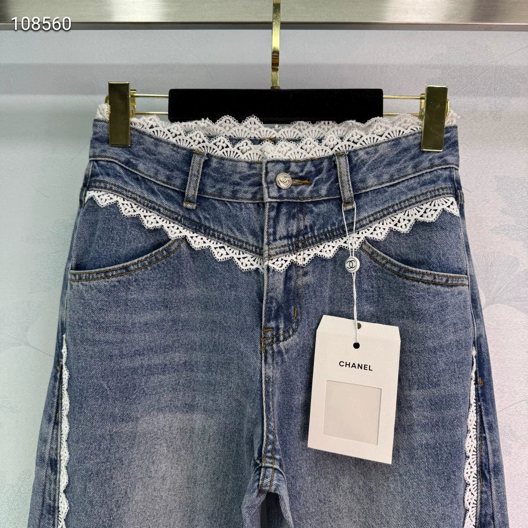 C 25 Lace panel jeans