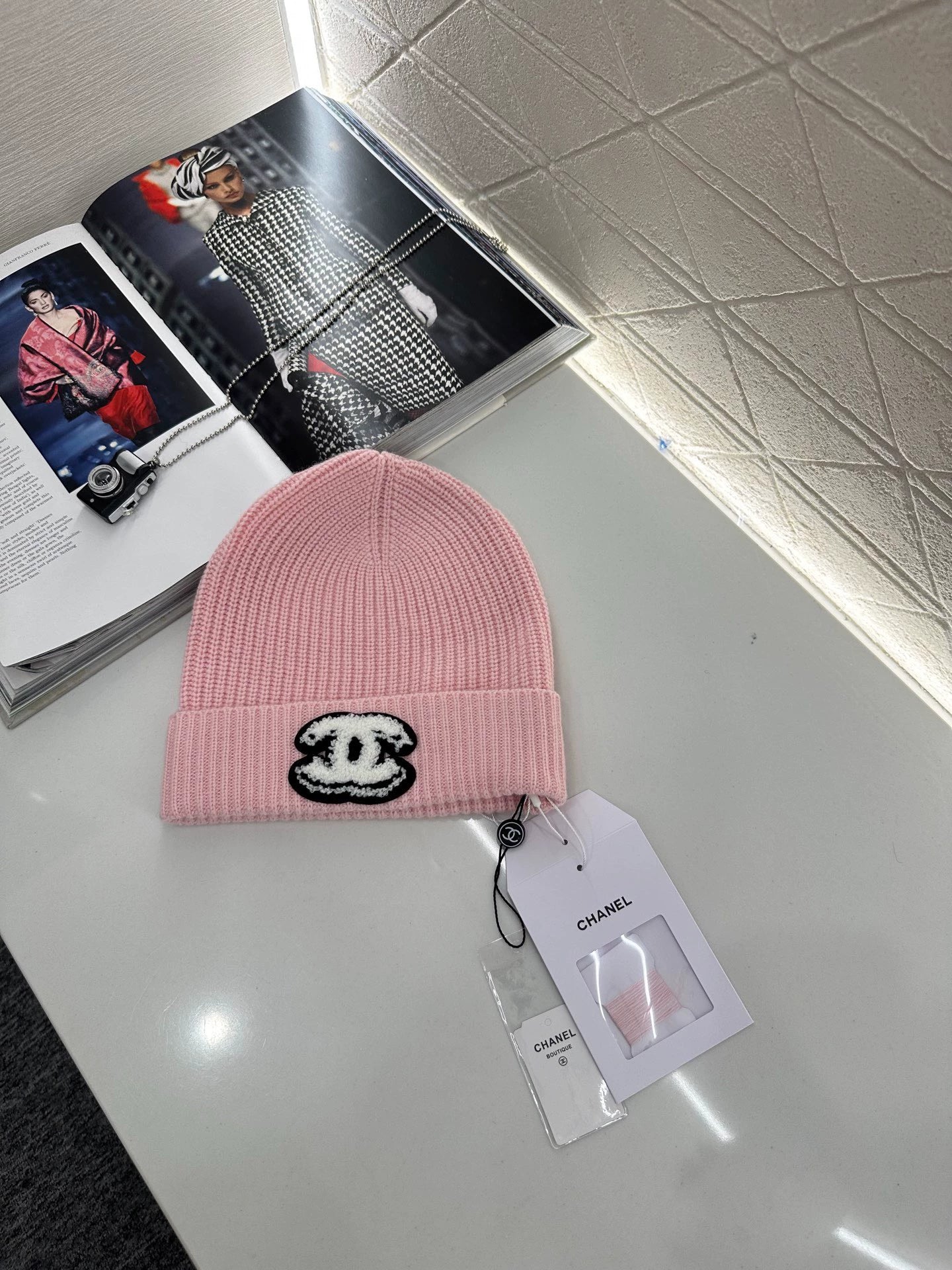 C 25 Logo Cashmere Knit Beanie