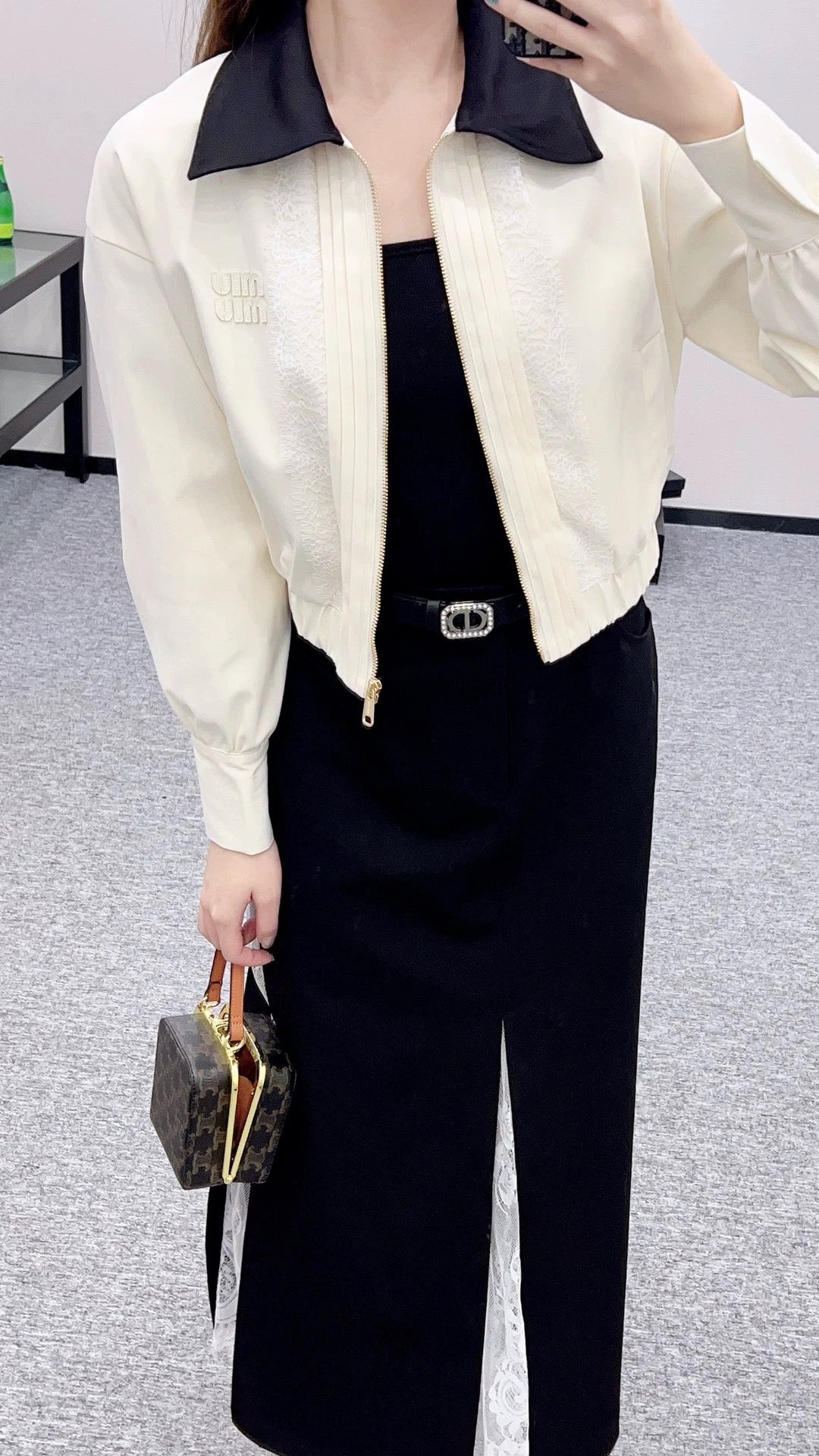 M 25 lace lapel jacket