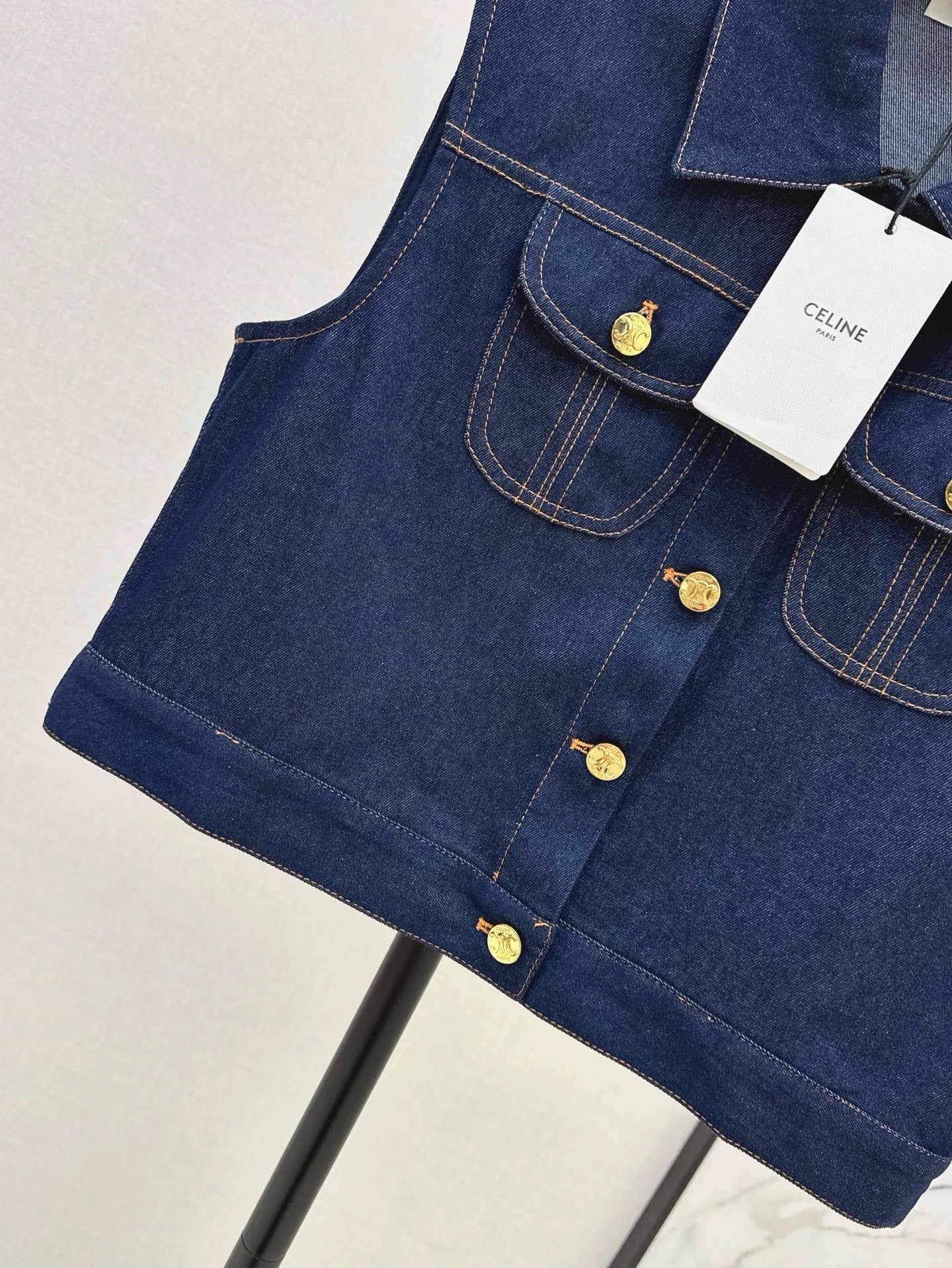 CE 25 Spring/Summer New Double Pocket Denim Vest Jacket