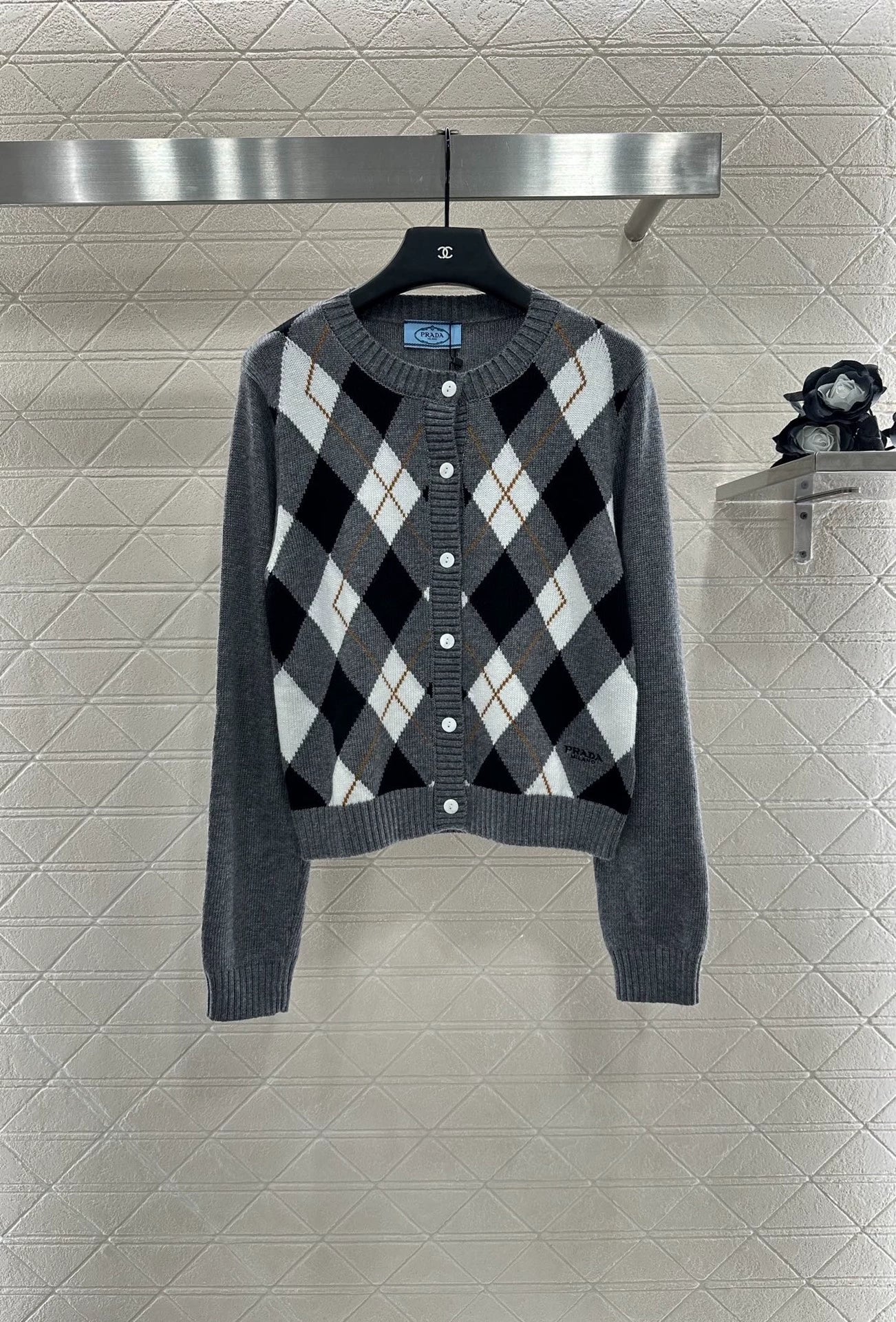 P 25 Diamond Knit Cardigan