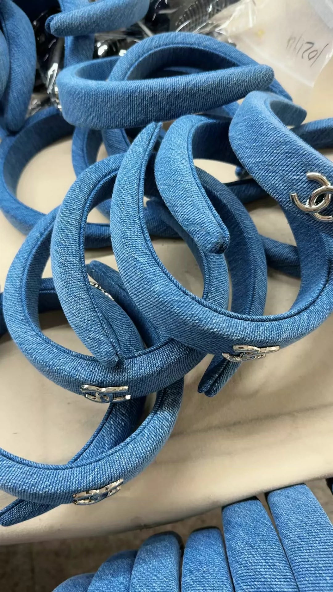 C 25 Wide denim headband