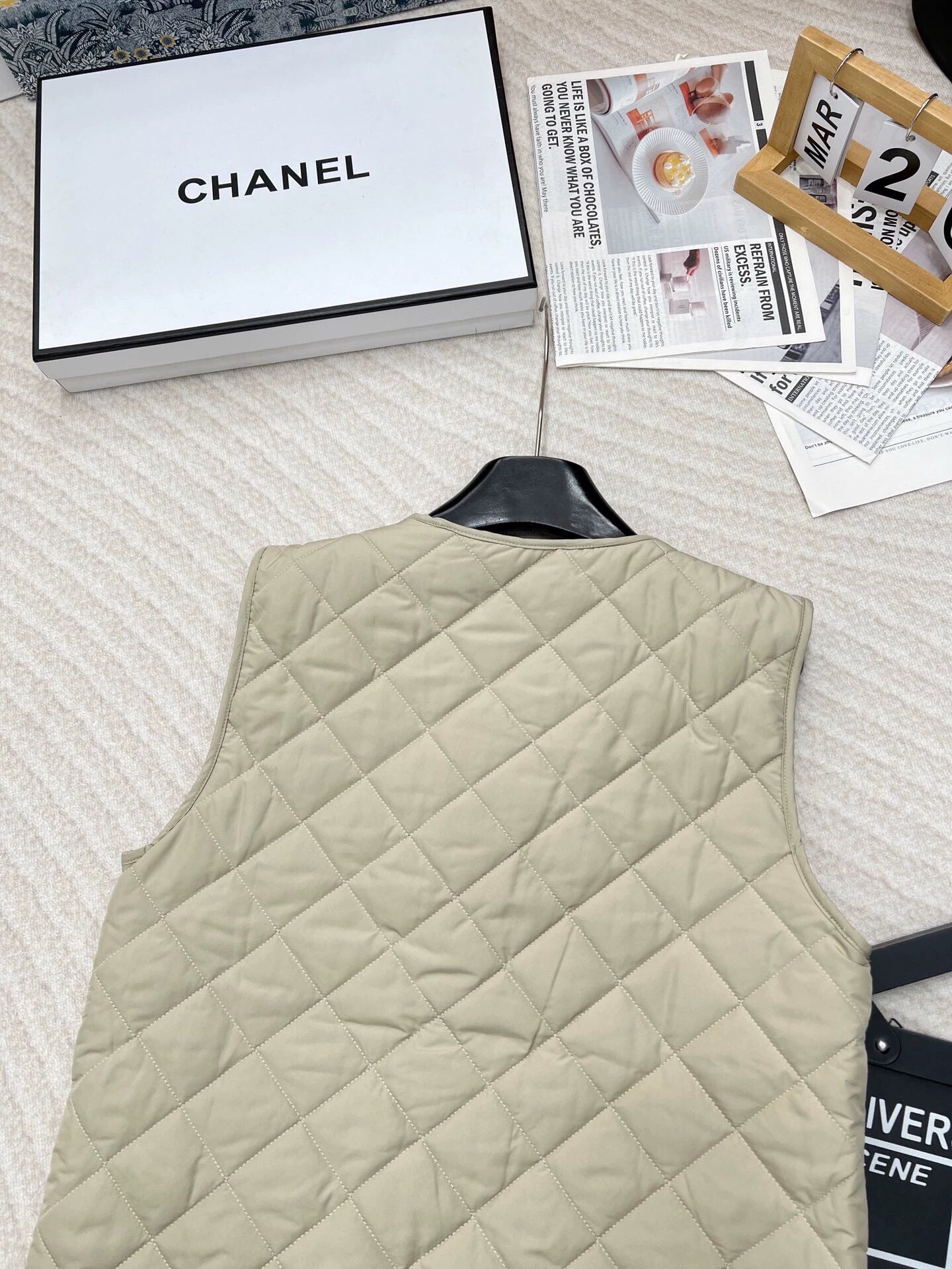 M New Diamond-Patterned Padded Vest