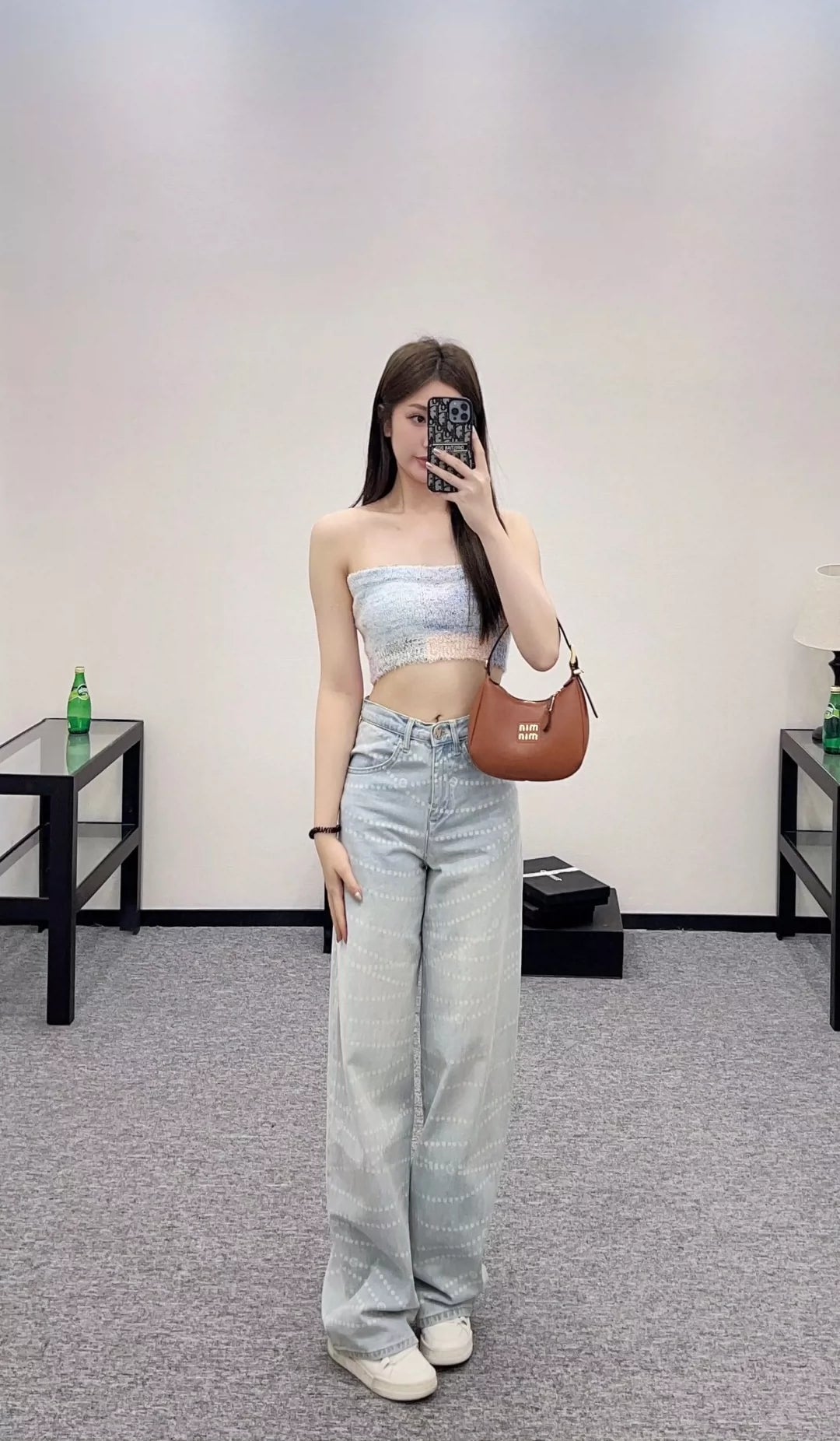 C 25 new button knit bustier