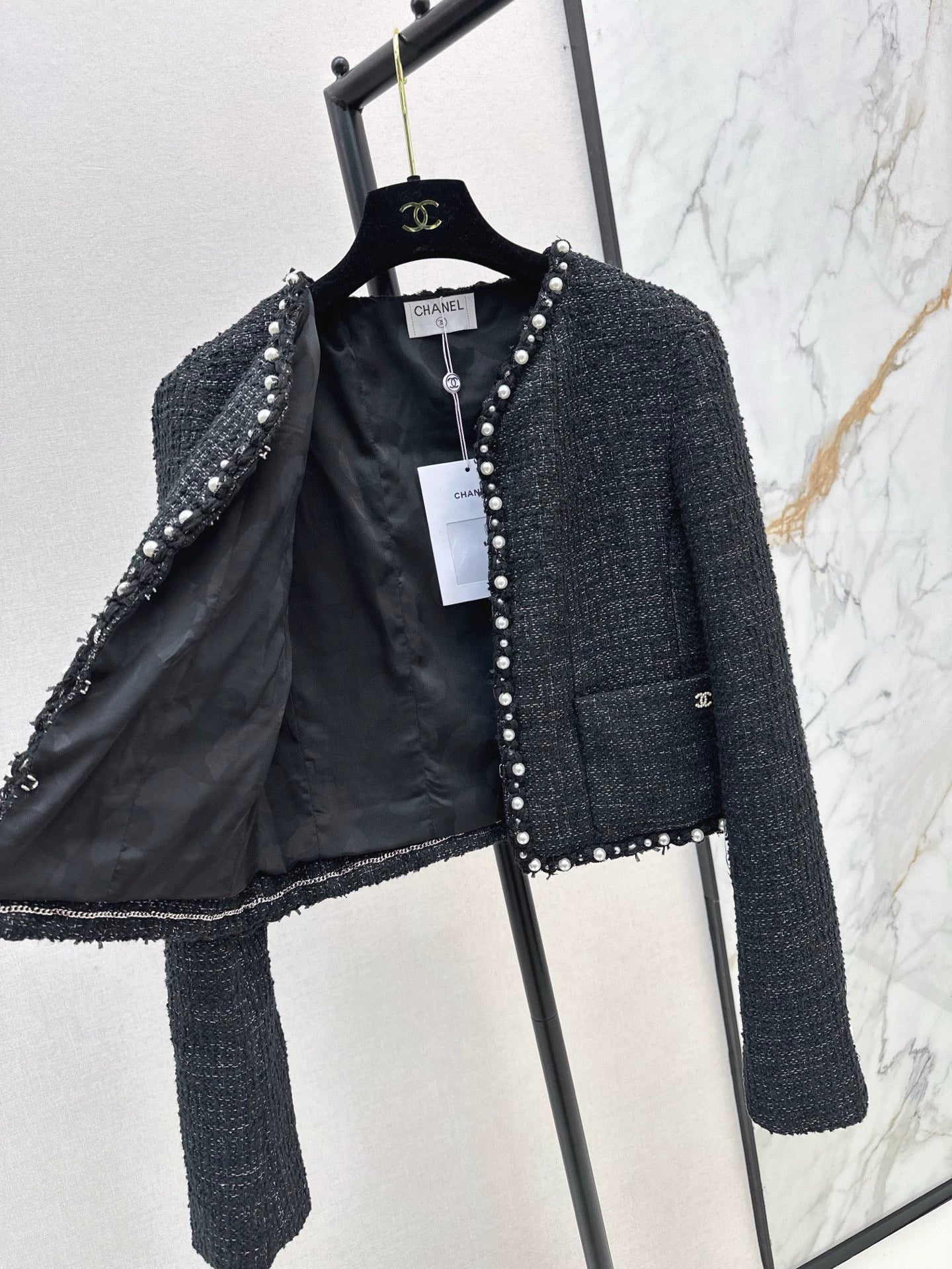 C 25 Frühling/Sommer neueste Stil Perlen Kleid Jacke