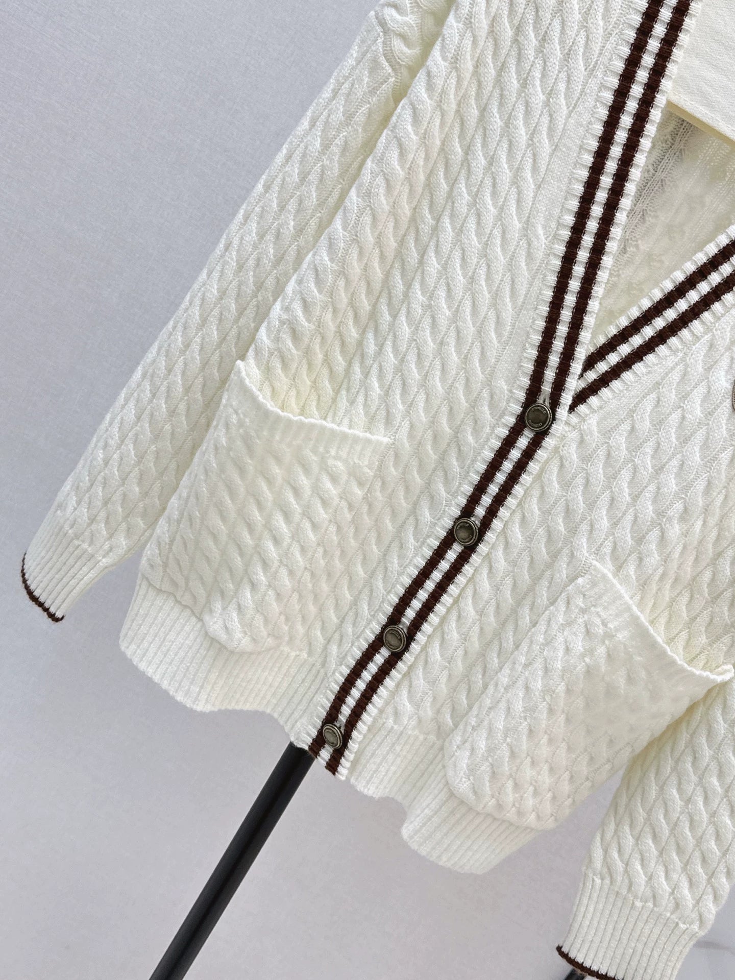 Bru 25 Logo-embellished cashmere cardigan