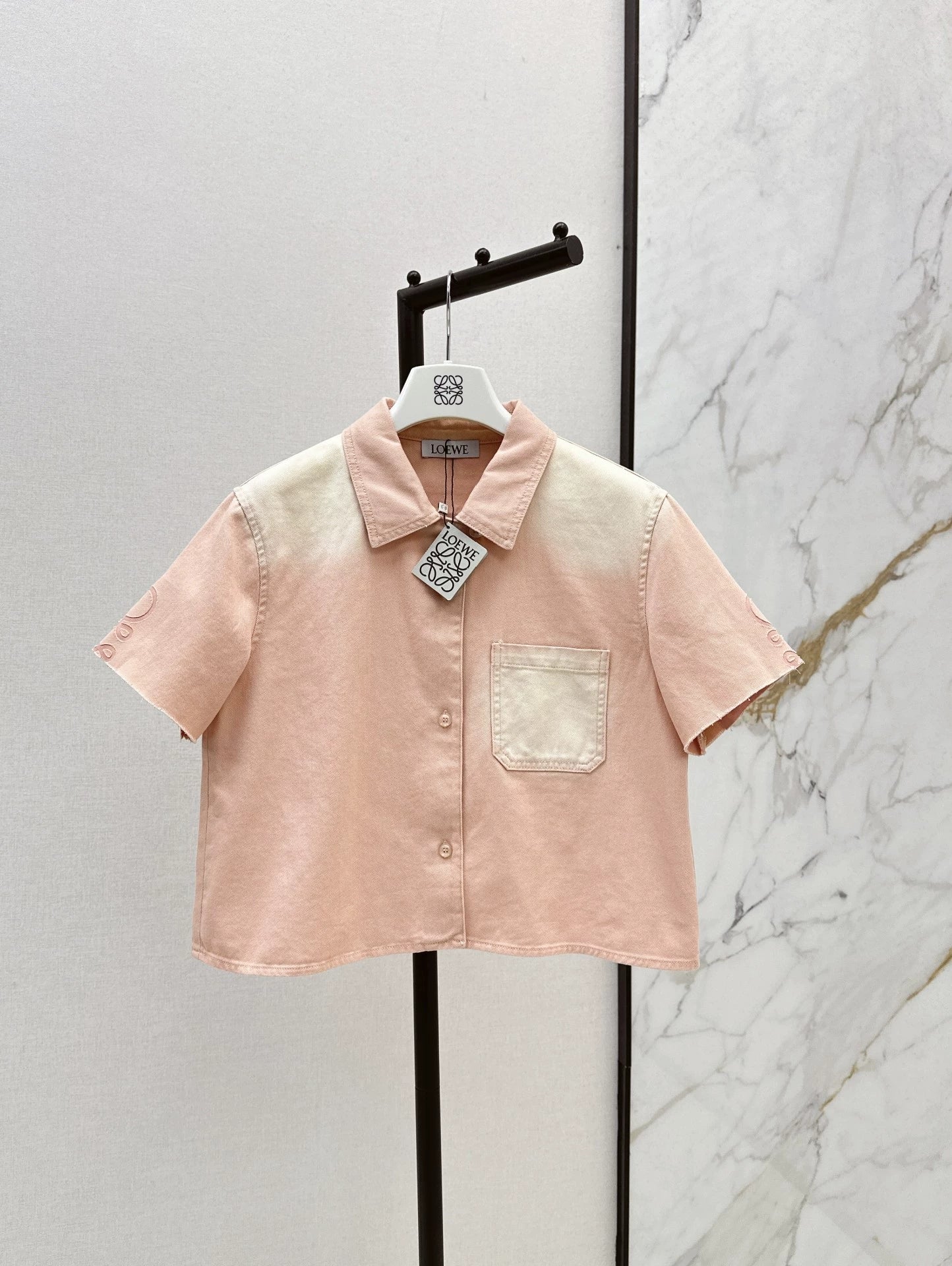 LO 25 new island vacation series short denim shirt + shorts set