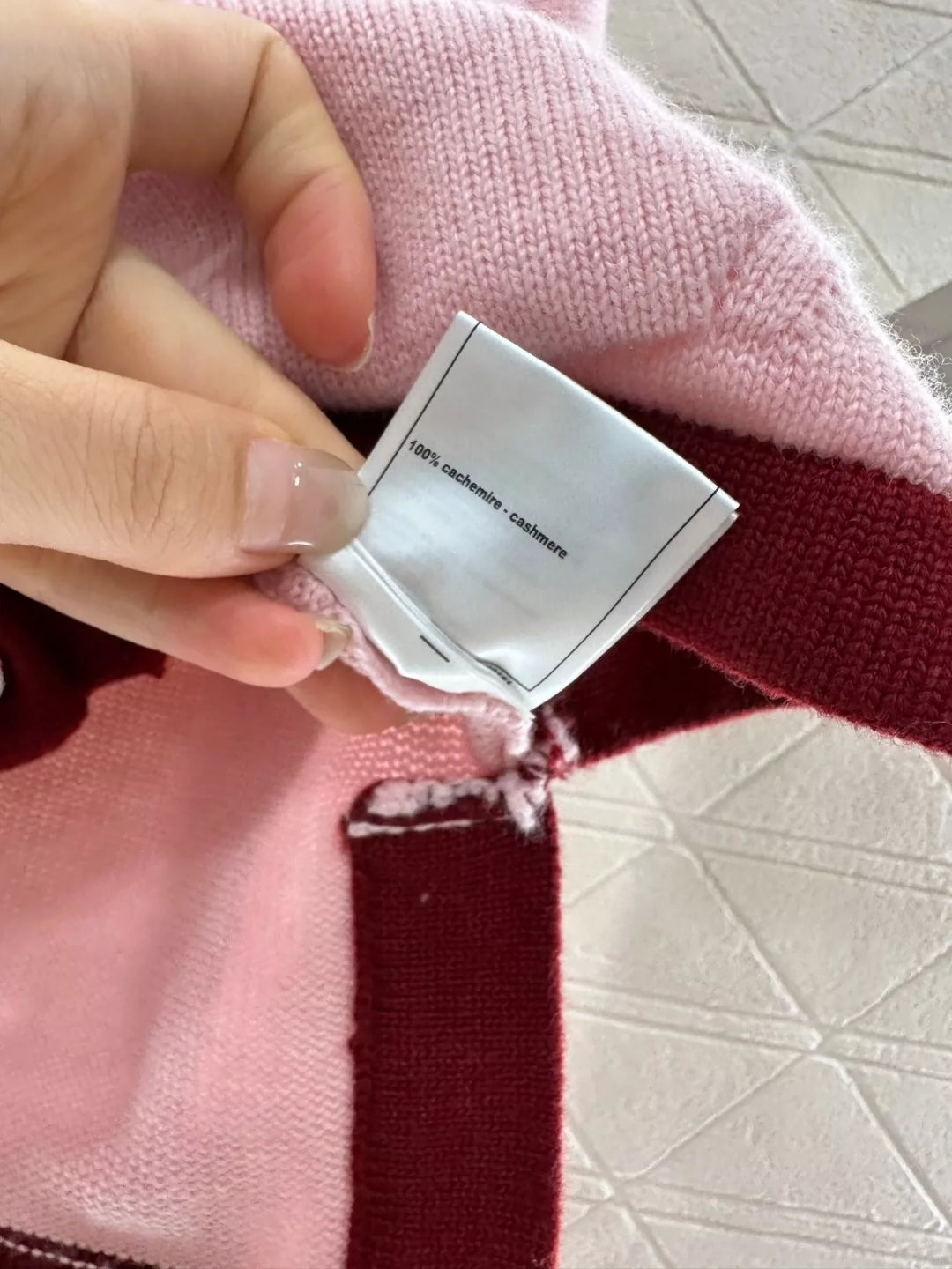 C 25FW pure wool custom-dyed contrast color stitching button cardigan(Red,Blue,Blue2,Pink))