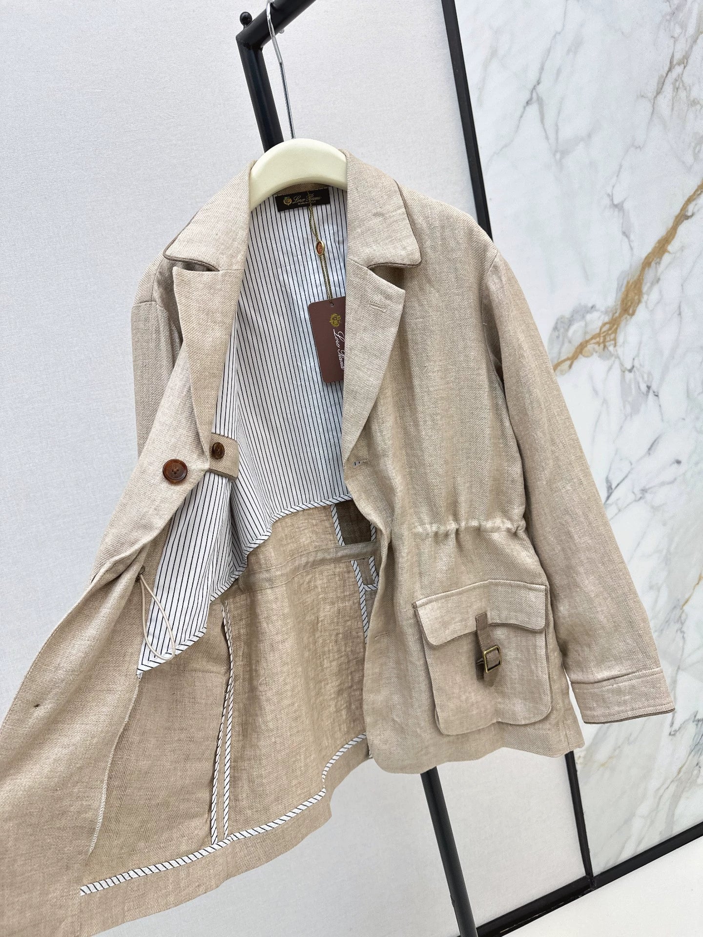 LOR 25 British retro home leisure linen jacket