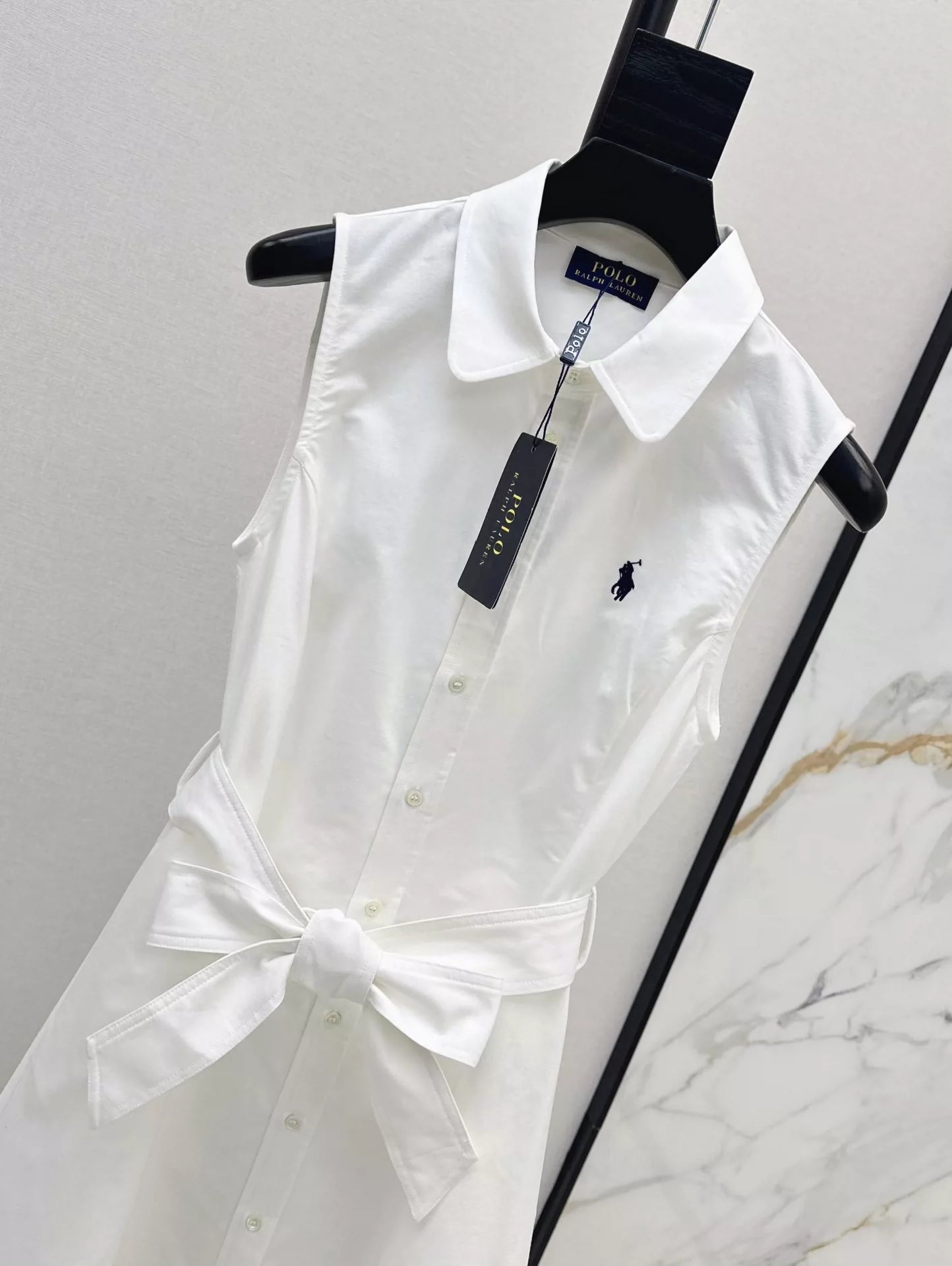 Ra 25 Spring Summer New Embroidery Lapel Sleeveless Dresses