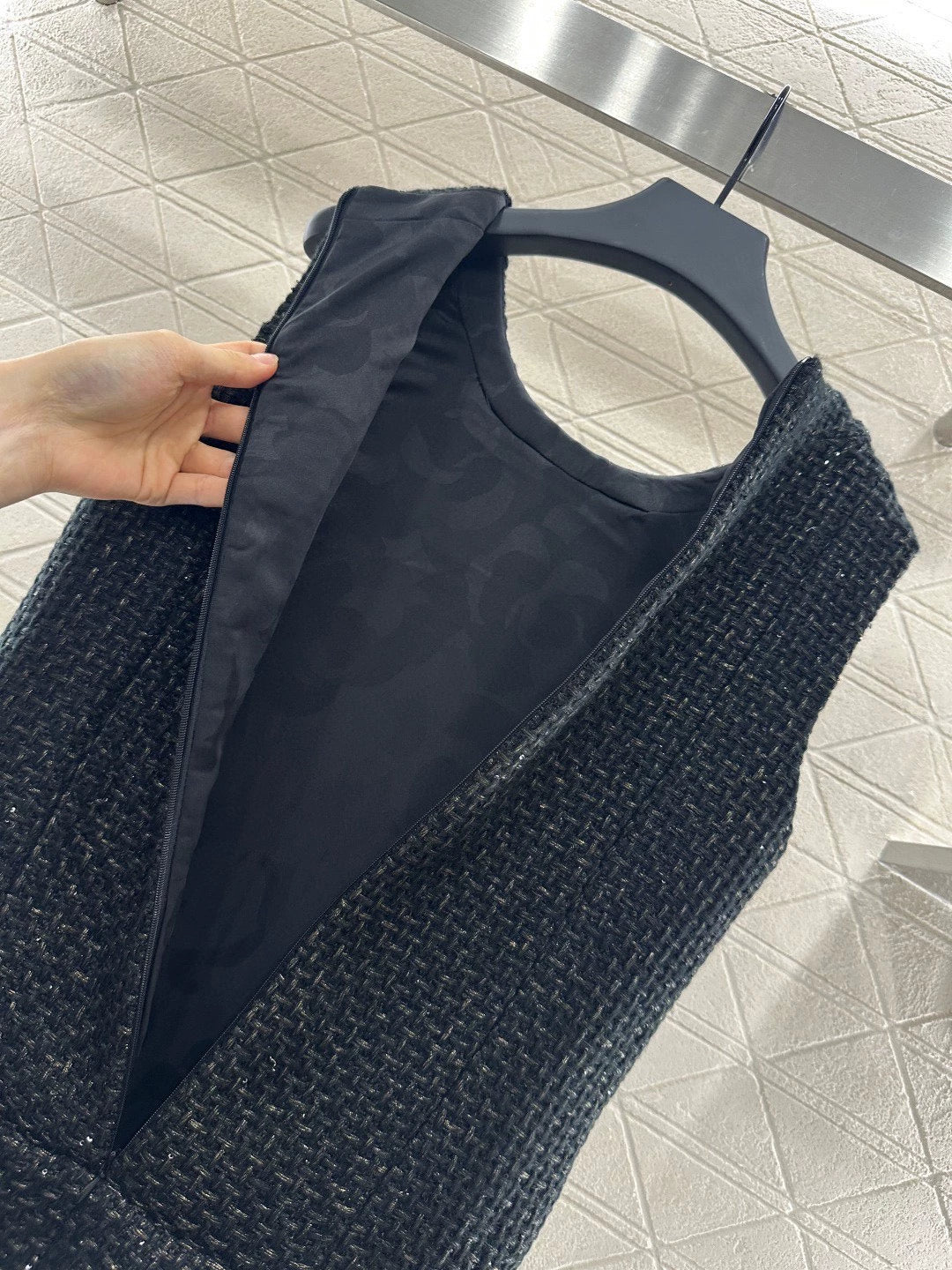 C 25 Pleated Skirt Hem Tank Dress