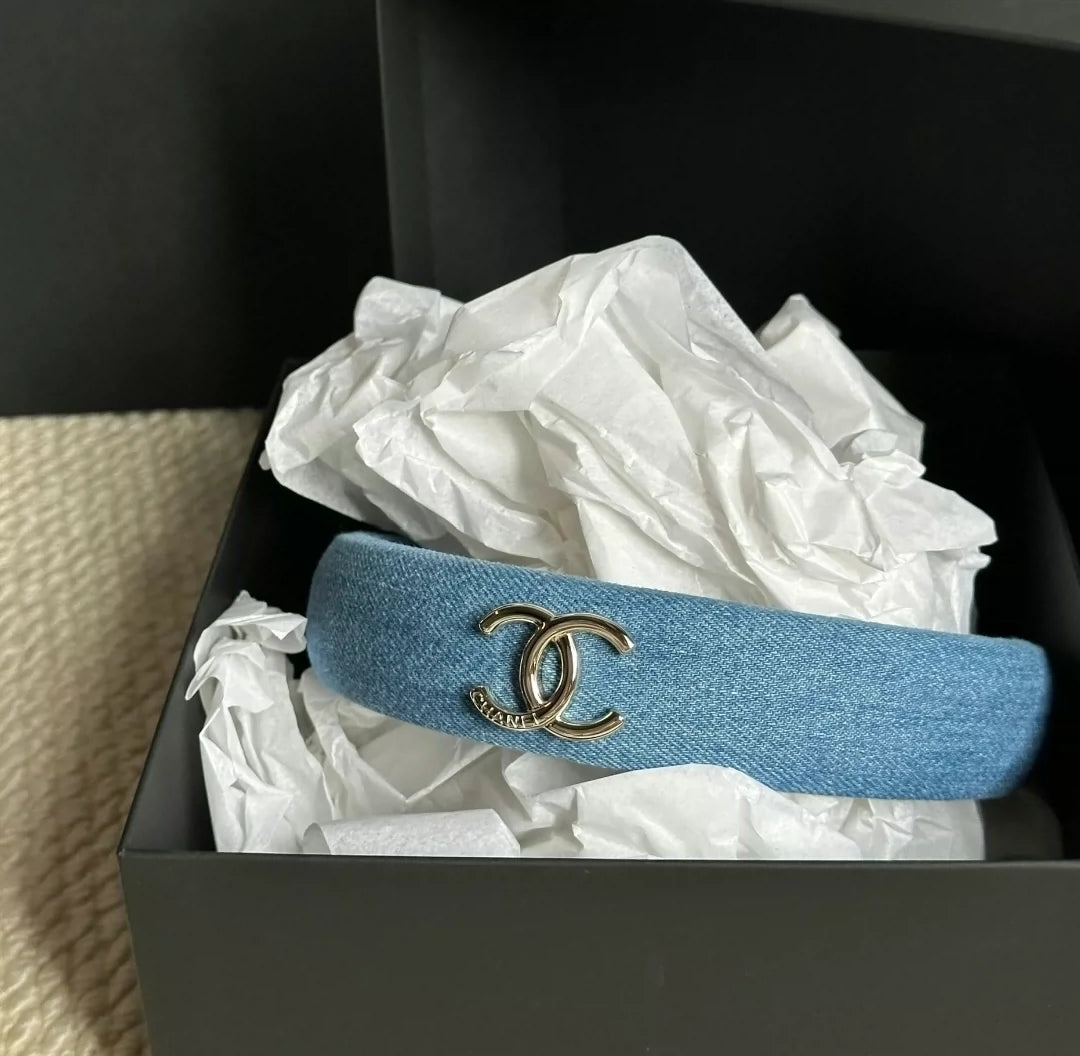 C 25 Wide denim headband